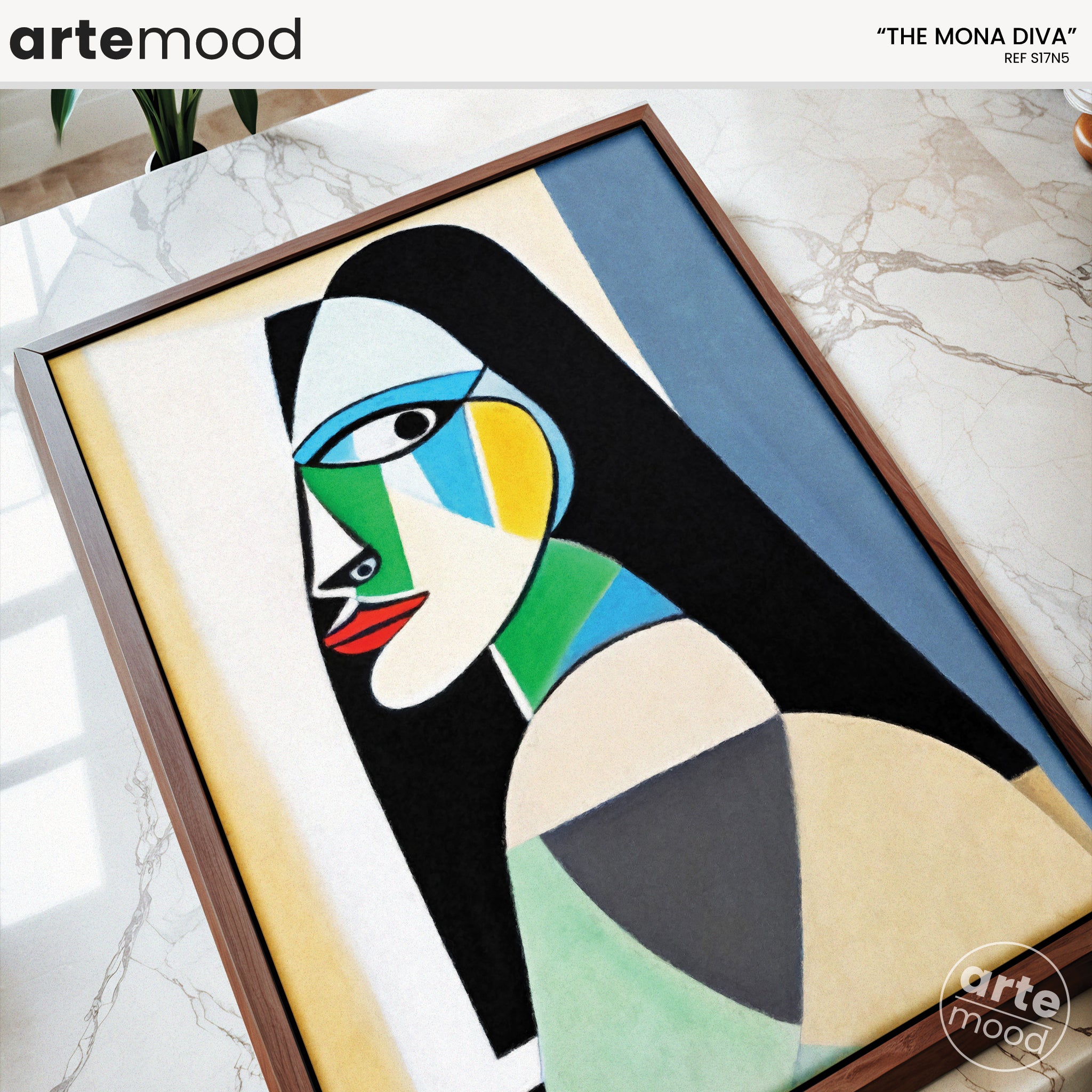 Woman Artwork Print - Picasso Inspired Art Print - Cubist Woman, Portrait, Face, Cubism, Geometric