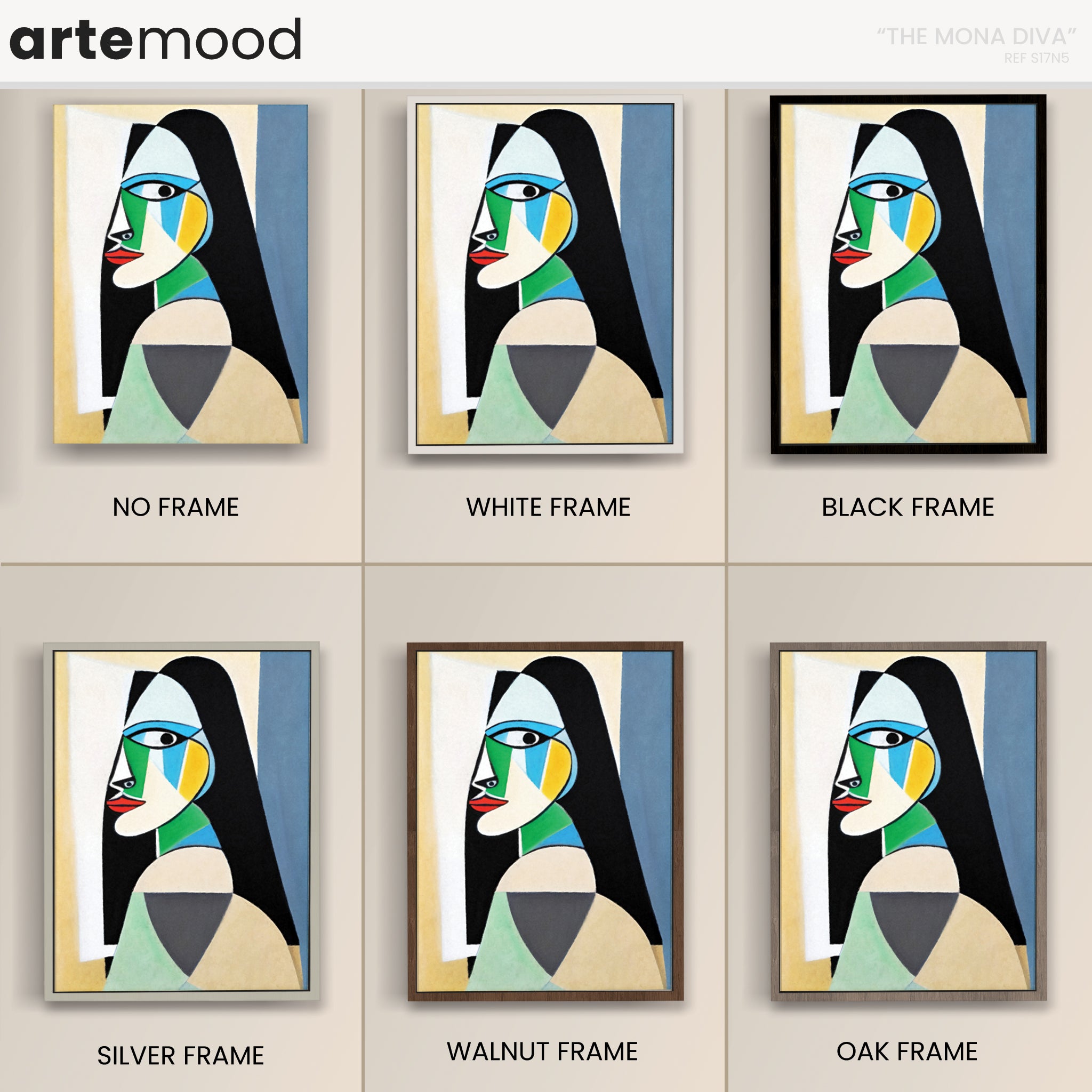 Woman Artwork Print - Picasso Inspired Art Print - Cubist Woman, Portrait, Face, Cubism, Geometric