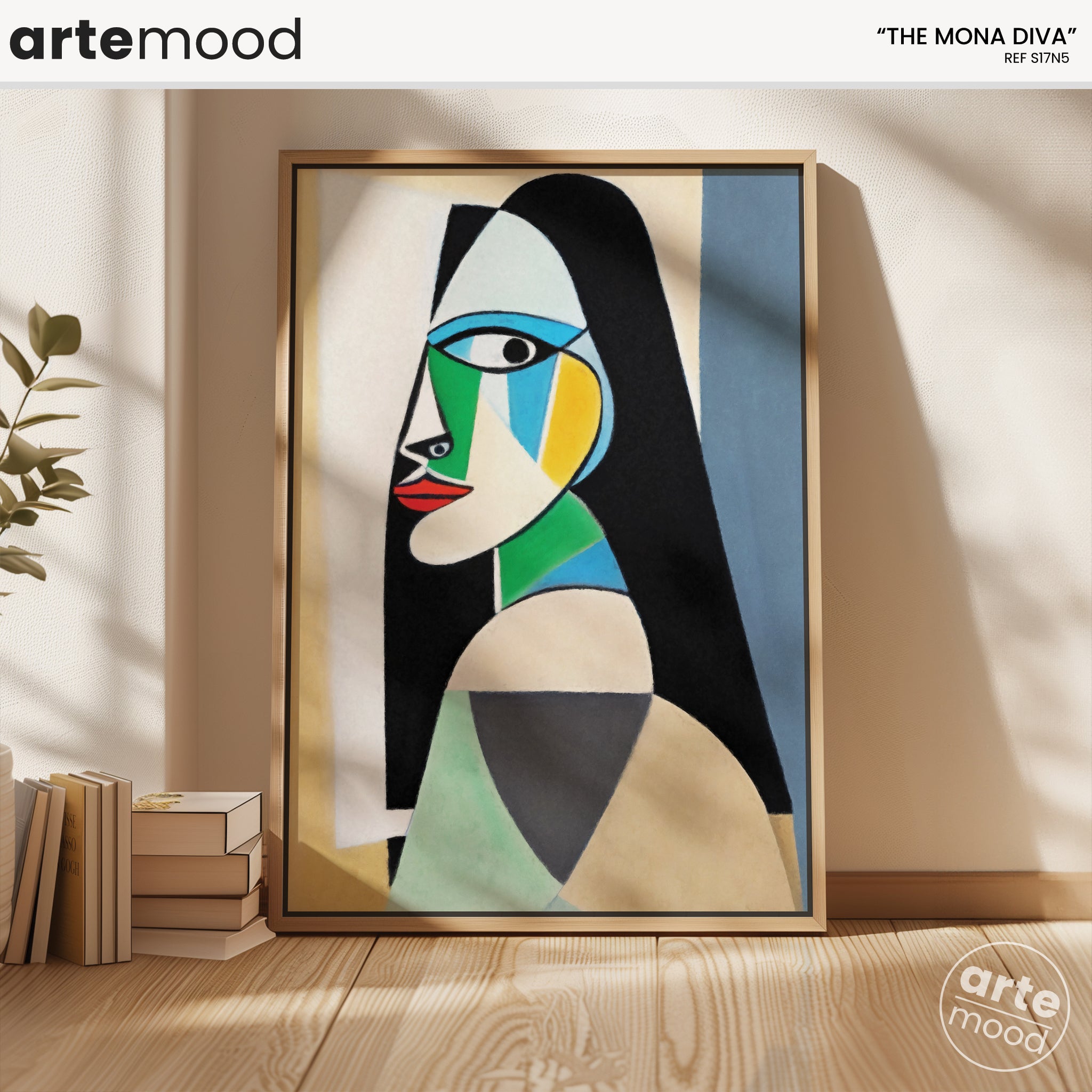 Woman Artwork Print - Picasso Inspired Art Print - Cubist Woman, Portrait, Face, Cubism, Geometric