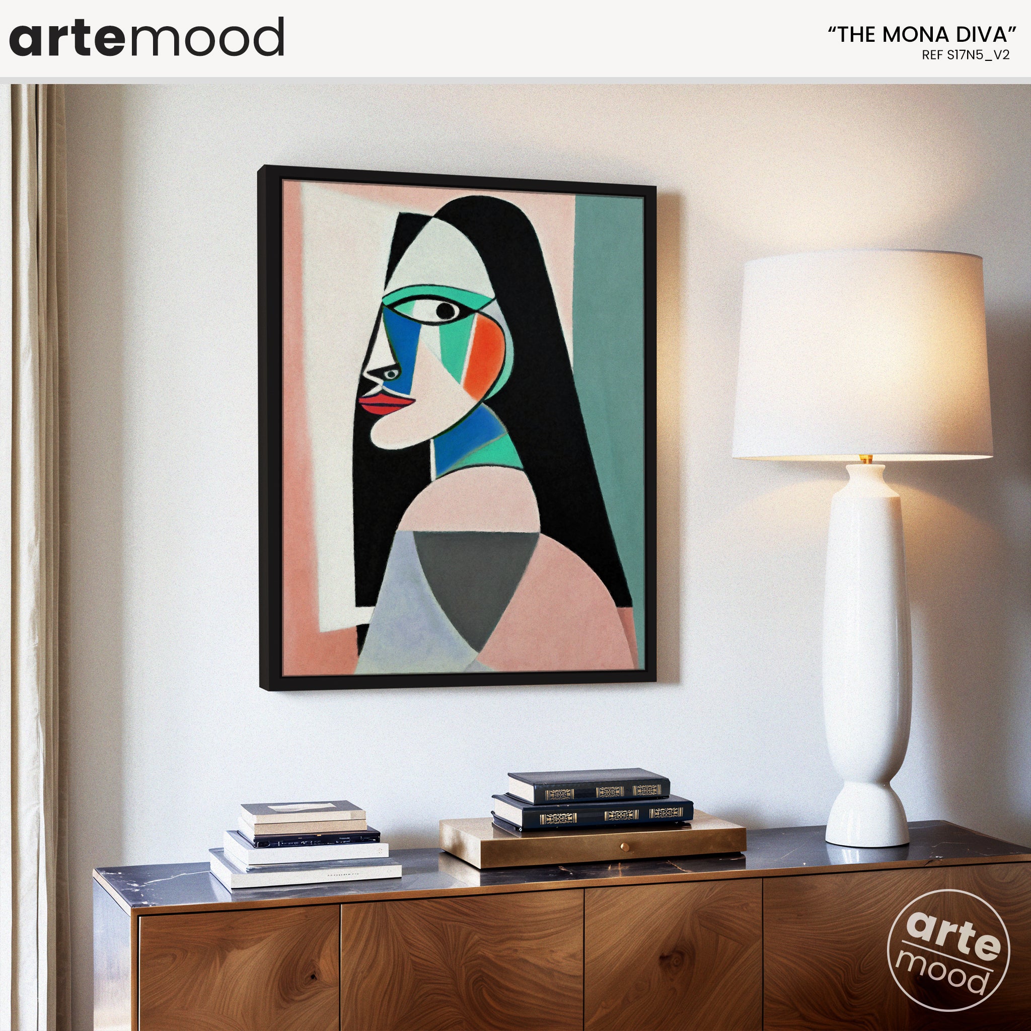 Woman Artwork Print - Picasso Inspired Art Print - Cubist Woman, Portrait, Face, Cubism, Geometric