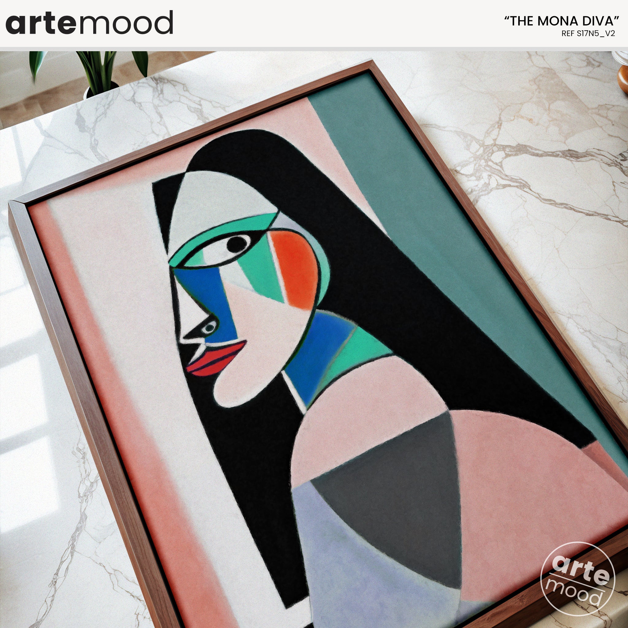 Woman Artwork Print - Picasso Inspired Art Print - Cubist Woman, Portrait, Face, Cubism, Geometric