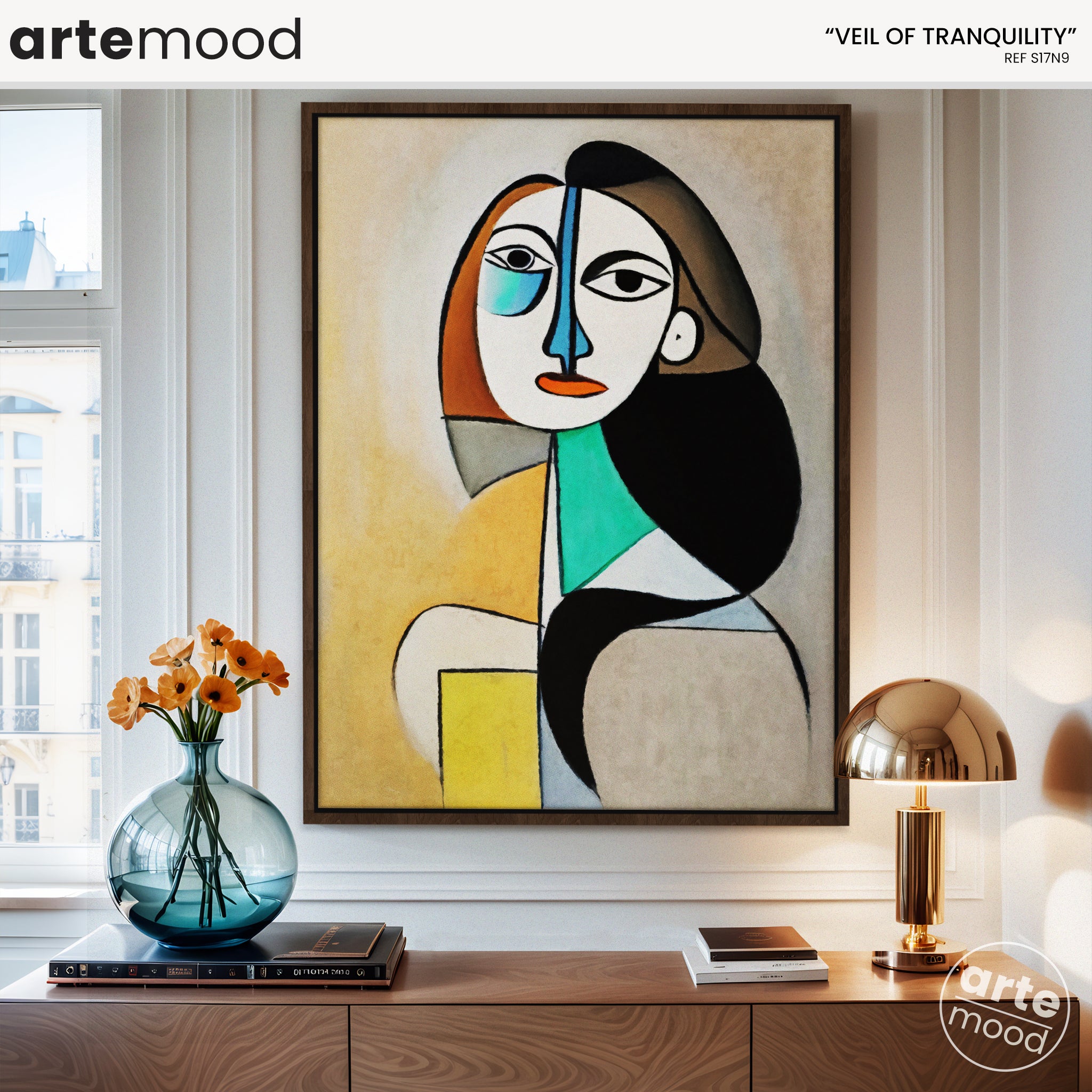 Woman Artwork Print - Picasso Inspired Art Print - Cubist Woman, Portrait, Face, Cubism, Geometric