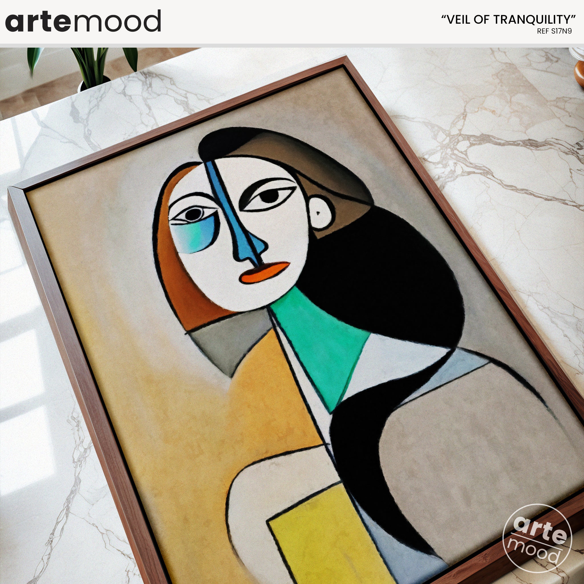 Woman Artwork Print - Picasso Inspired Art Print - Cubist Woman, Portrait, Face, Cubism, Geometric