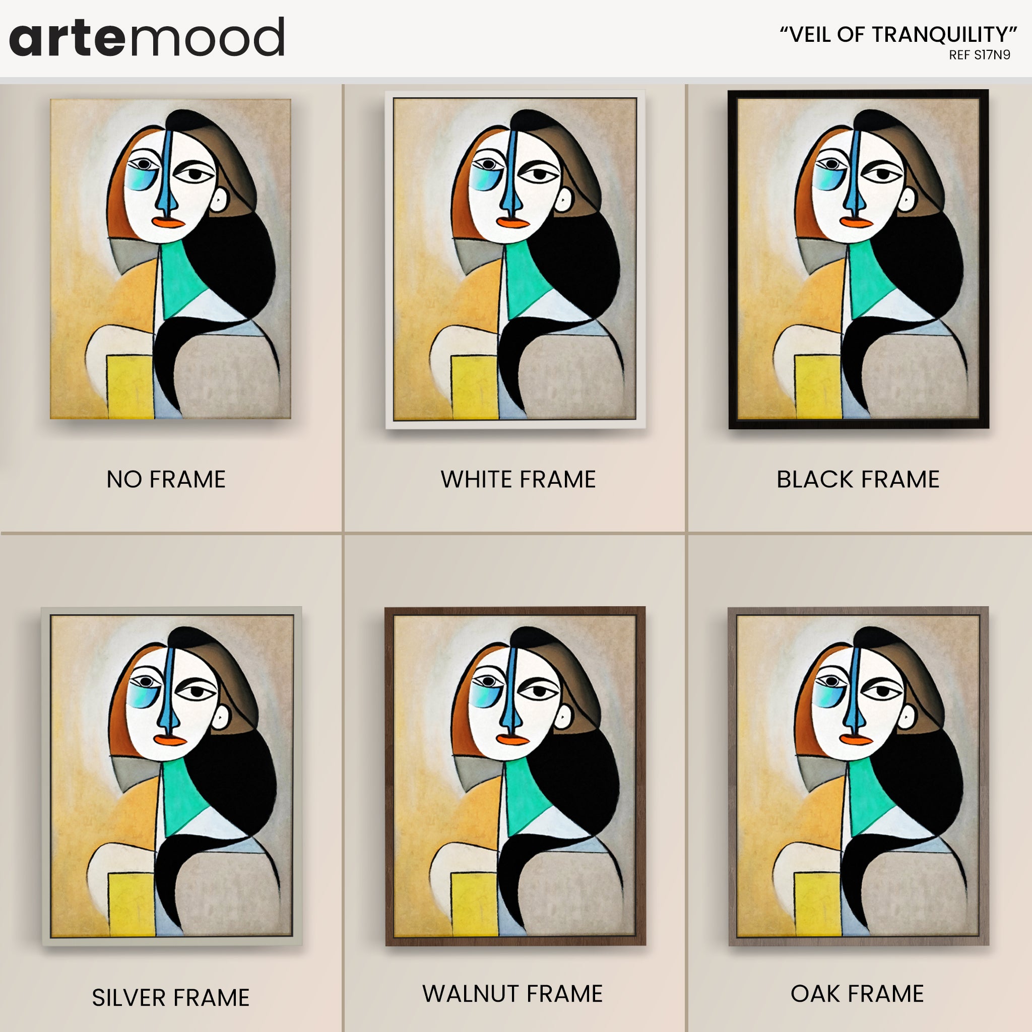 Woman Artwork Print - Picasso Inspired Art Print - Cubist Woman, Portrait, Face, Cubism, Geometric