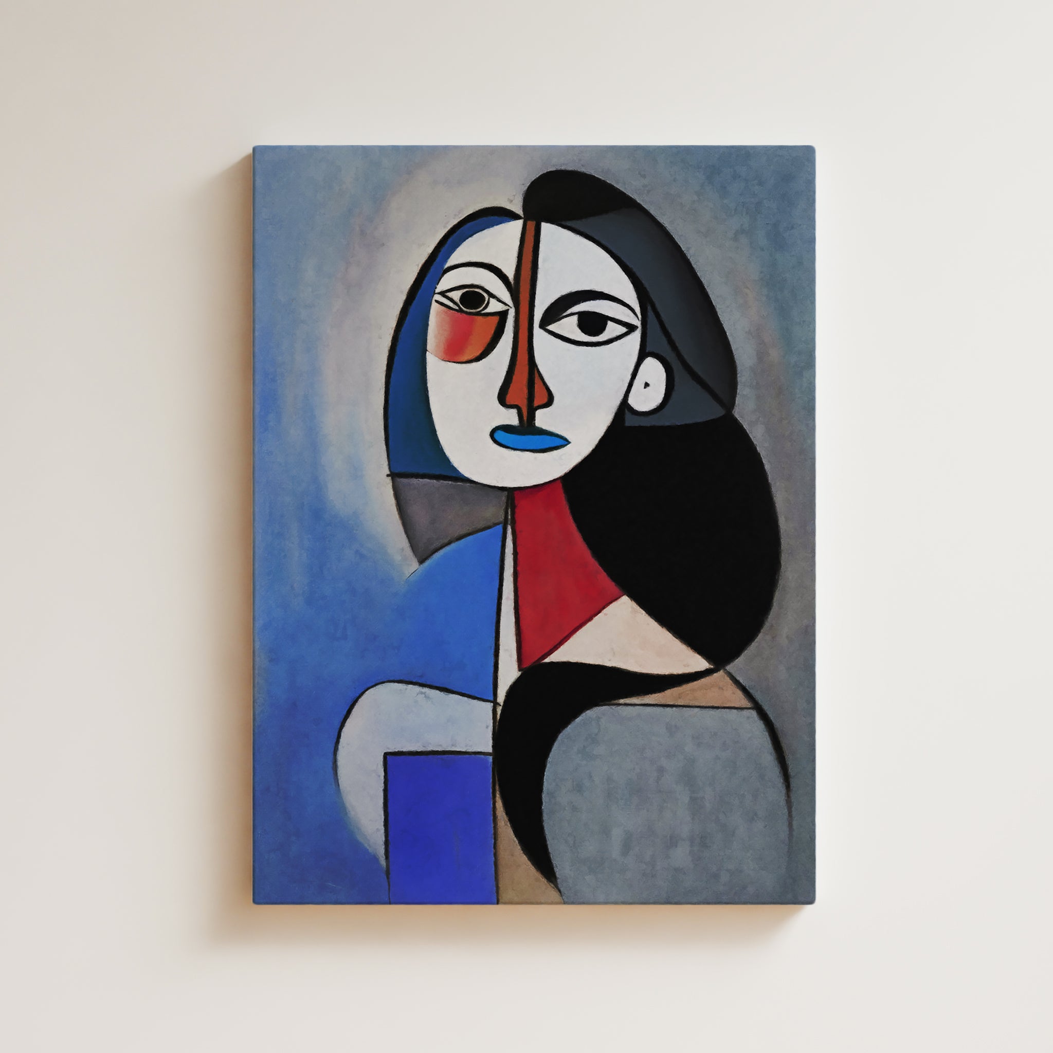 Woman Artwork Print - Picasso Inspired Art Print - Cubist Woman, Portrait, Face, Cubism, Geometric