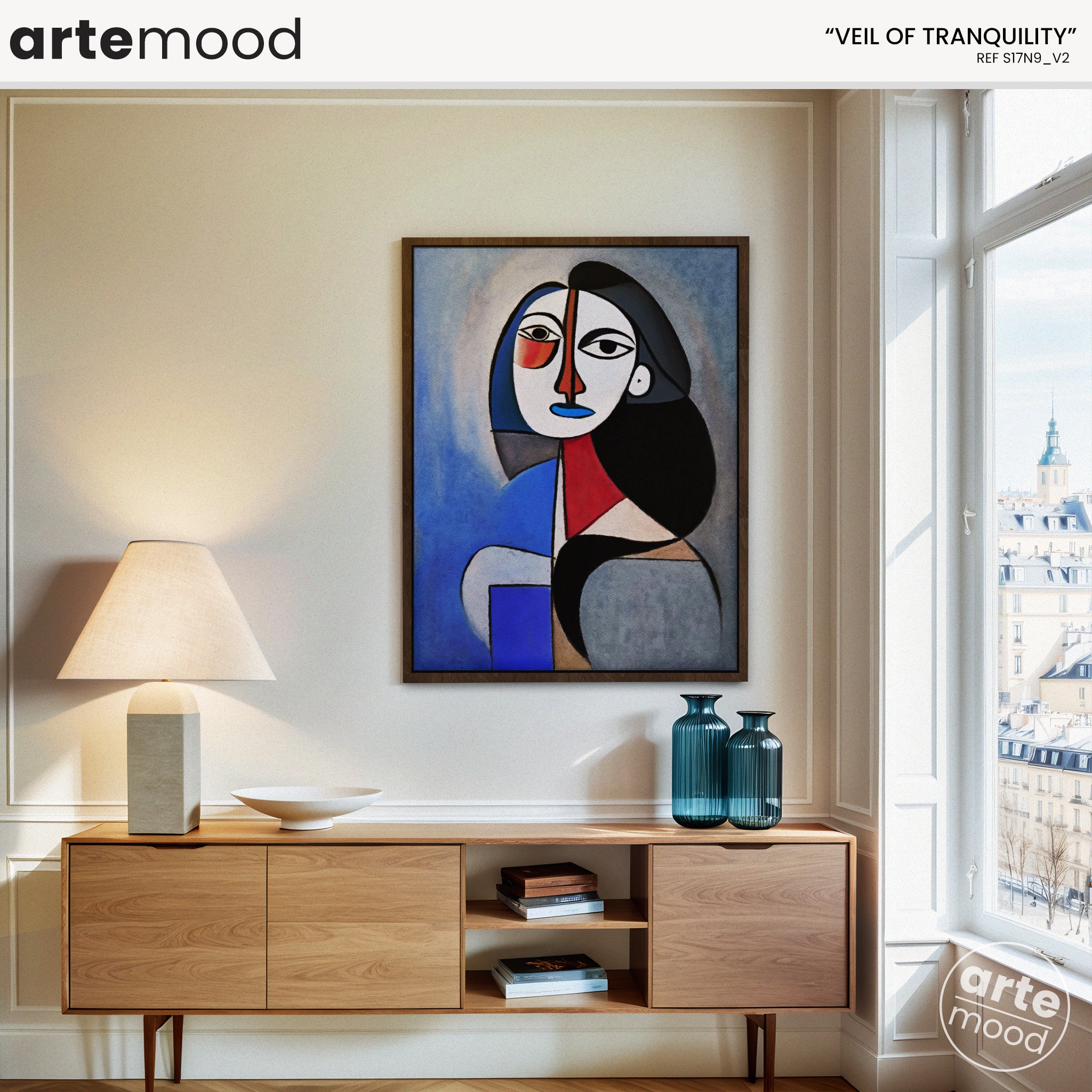 Woman Artwork Print - Picasso Inspired Art Print - Cubist Woman, Portrait, Face, Cubism, Geometric