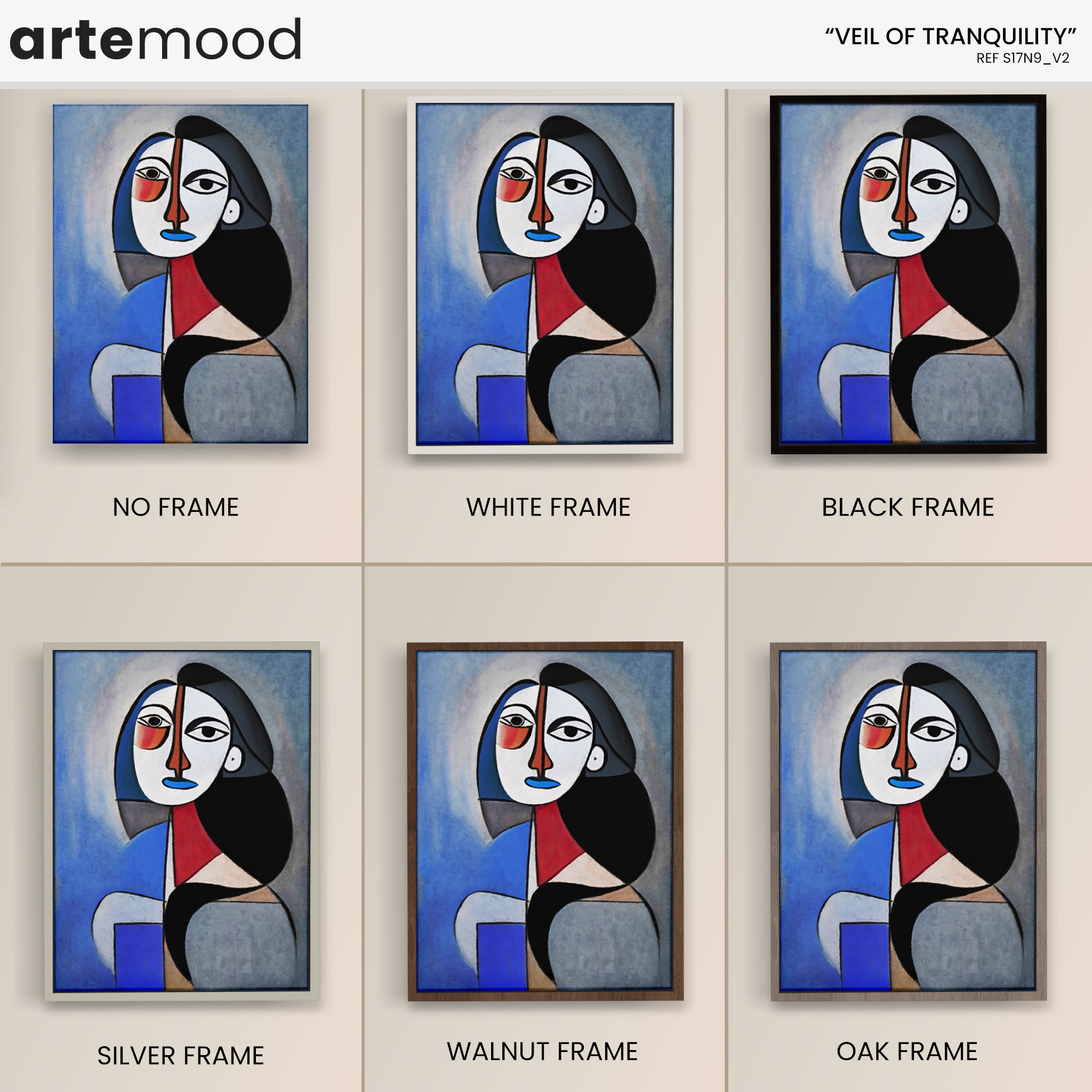 Woman Artwork Print - Picasso Inspired Art Print - Cubist Woman, Portrait, Face, Cubism, Geometric