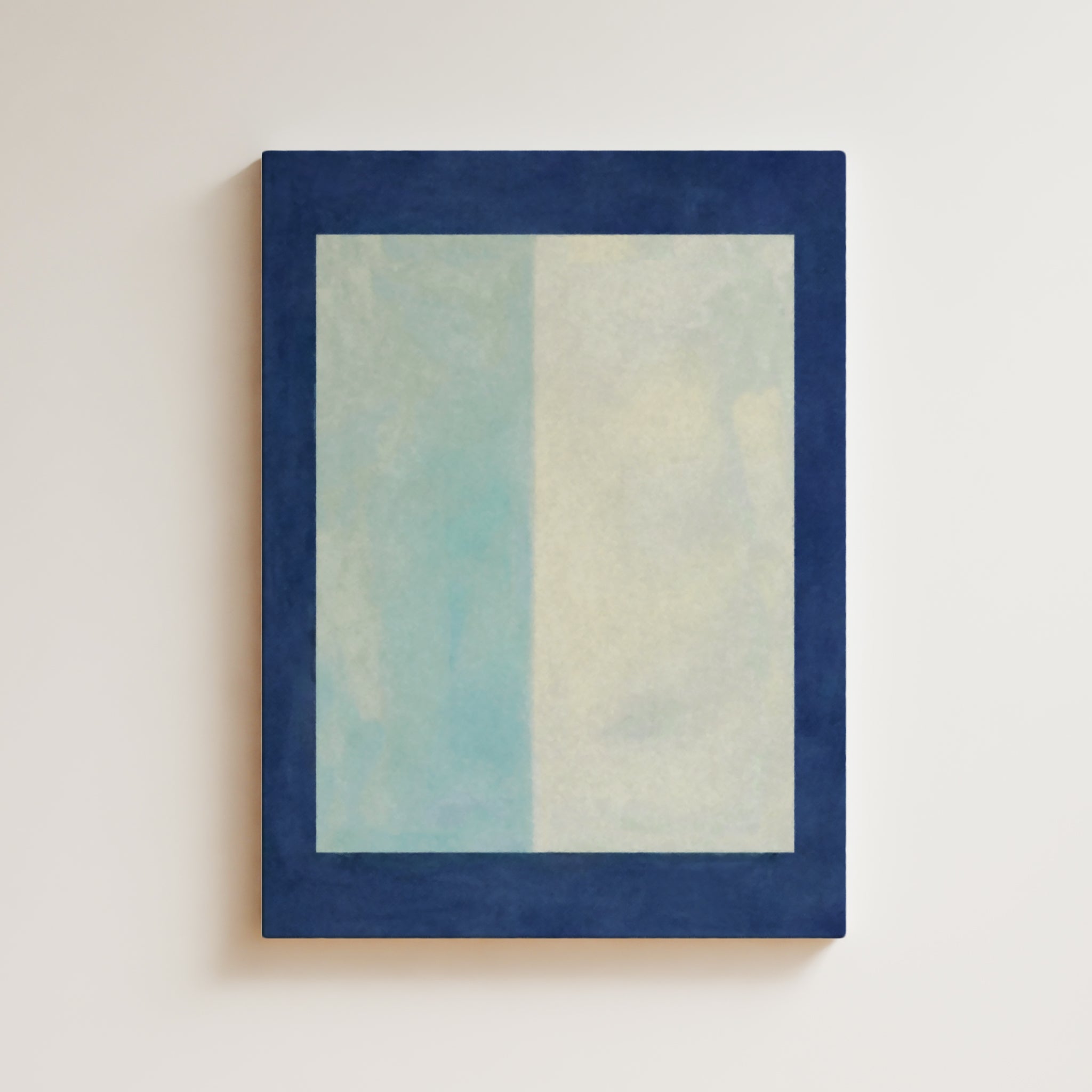 Color Field Artwork Print On Canvas - Minimalist, Blue Color, Zen, Serene, Calm Wall Art Sea Ocean Blue