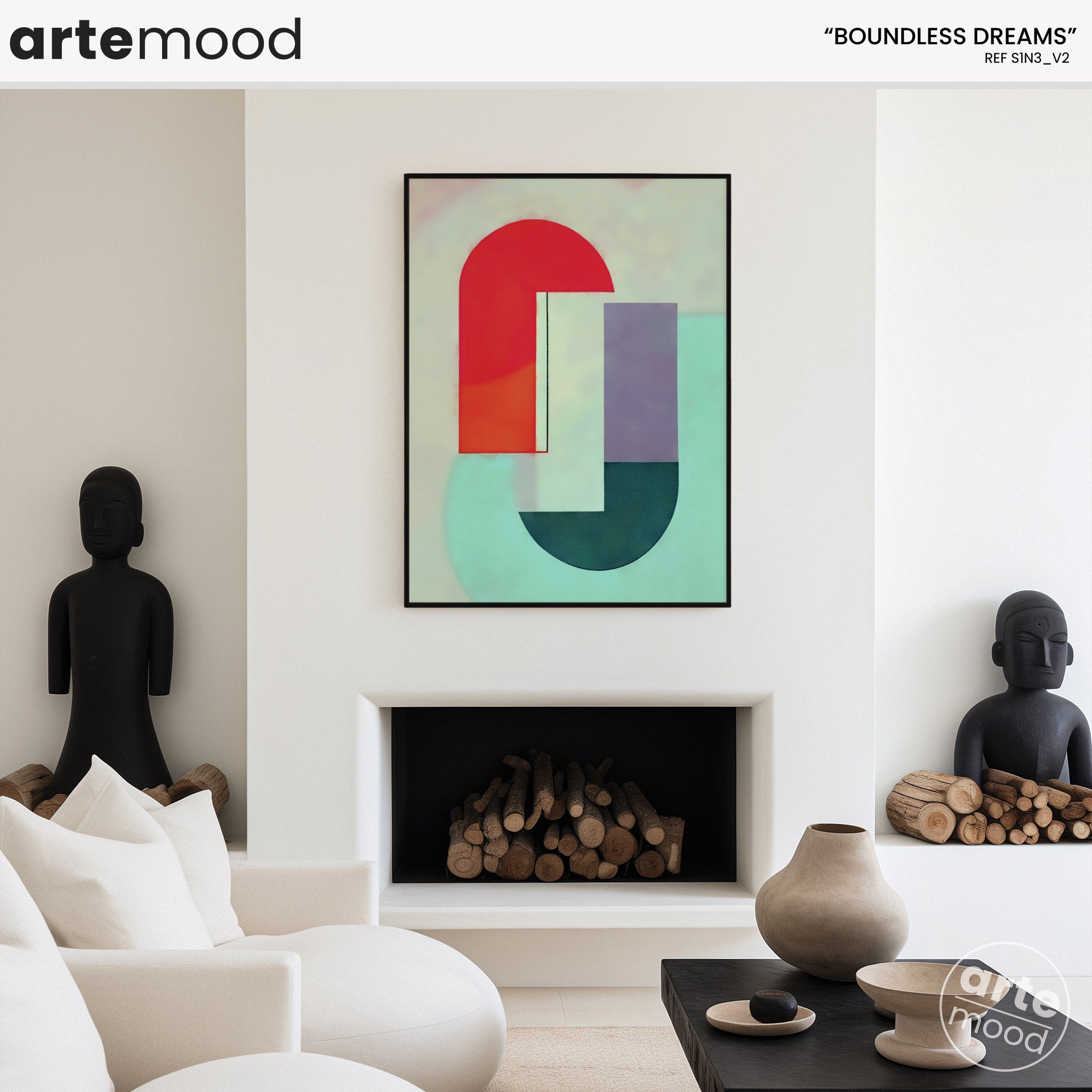 Abstract Artwork Print - Modern Art Canvas - Logical Art, Zen, Precise Geometric Art