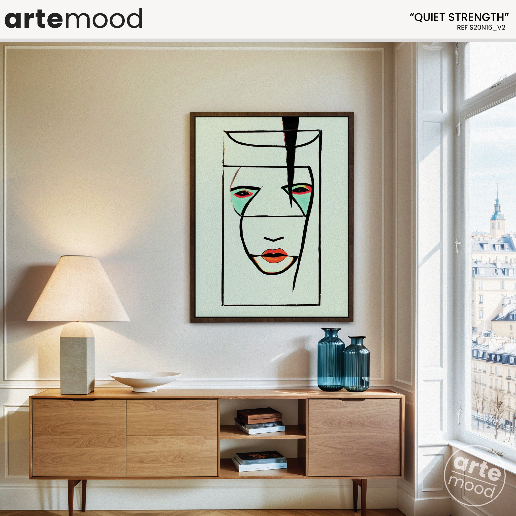 Portrait Artwork Print - Contemporary Face Art Print - Chic, Striking Art, Modern Wall Art Portrait