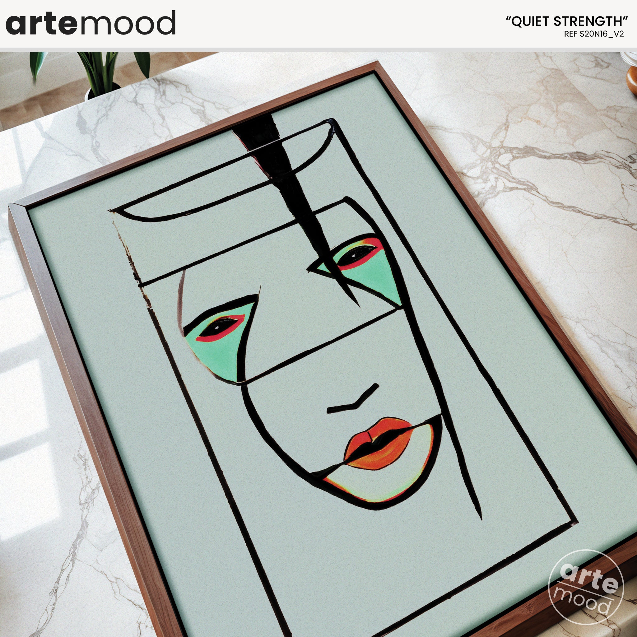 Portrait Artwork Print - Contemporary Face Art Print - Chic, Striking Art, Modern Wall Art Portrait