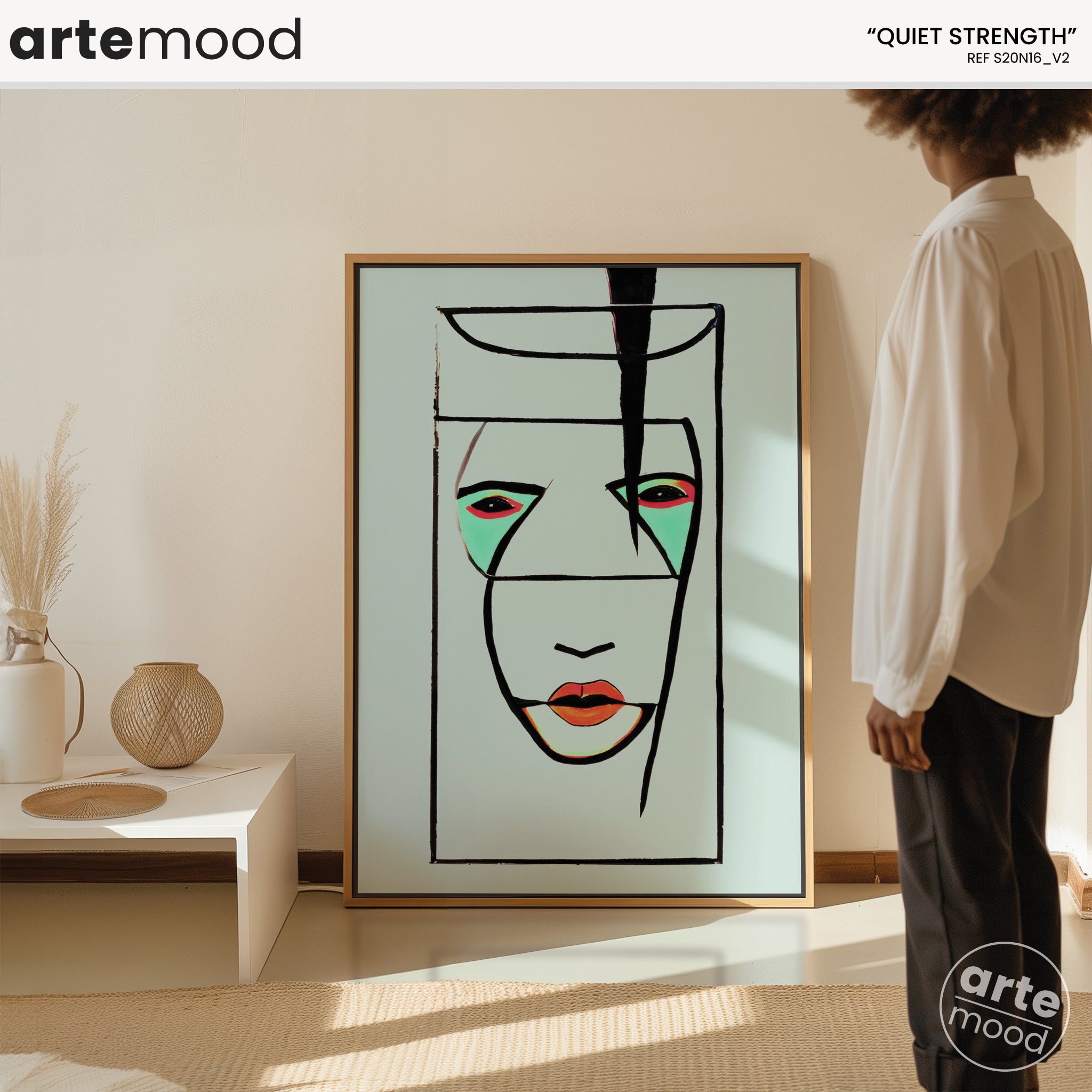 Portrait Artwork Print - Contemporary Face Art Print - Chic, Striking Art, Modern Wall Art Portrait