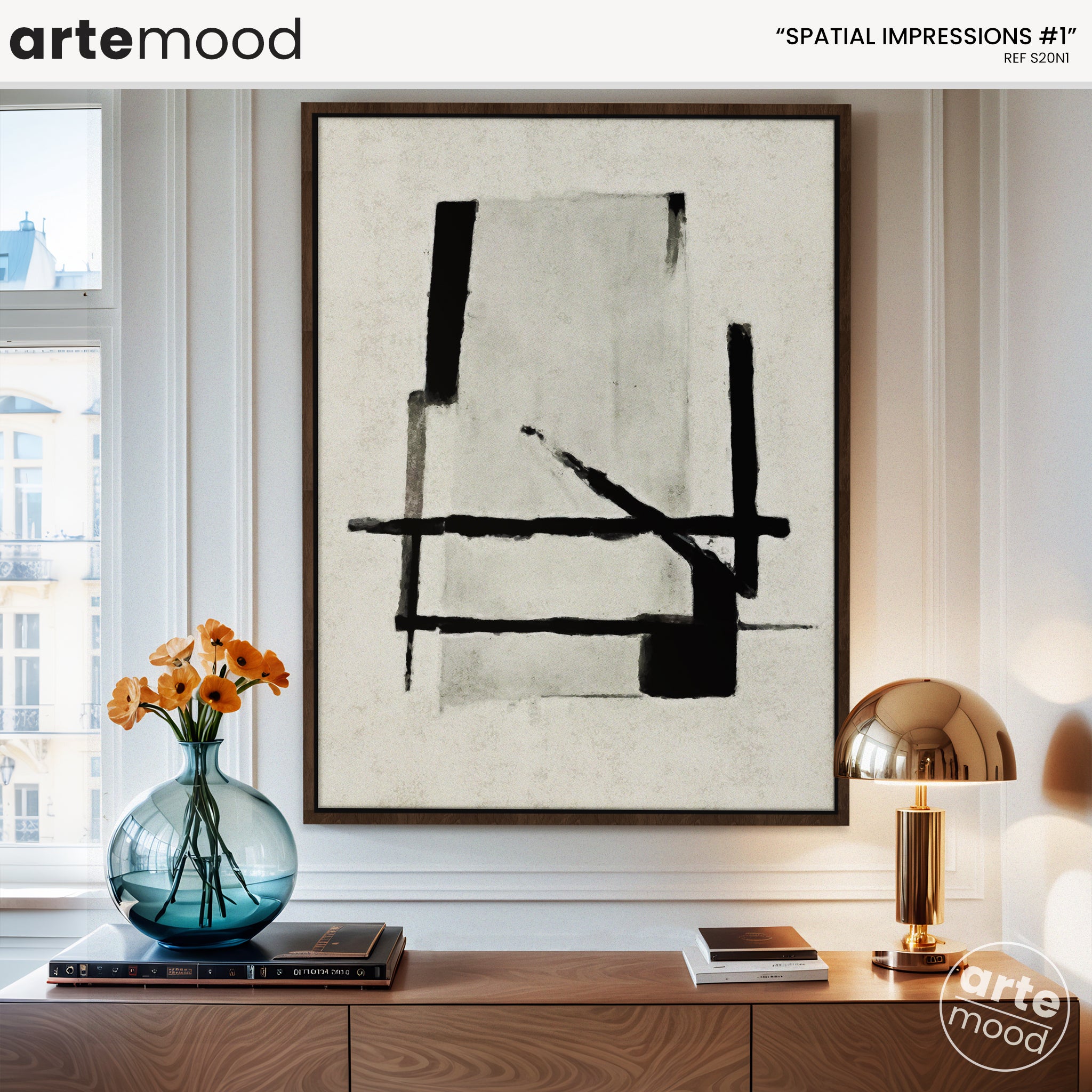 Abstract Artwork Print On Canvas - Minimalist Expressive Modern Art Print - Wall Framed Canvas