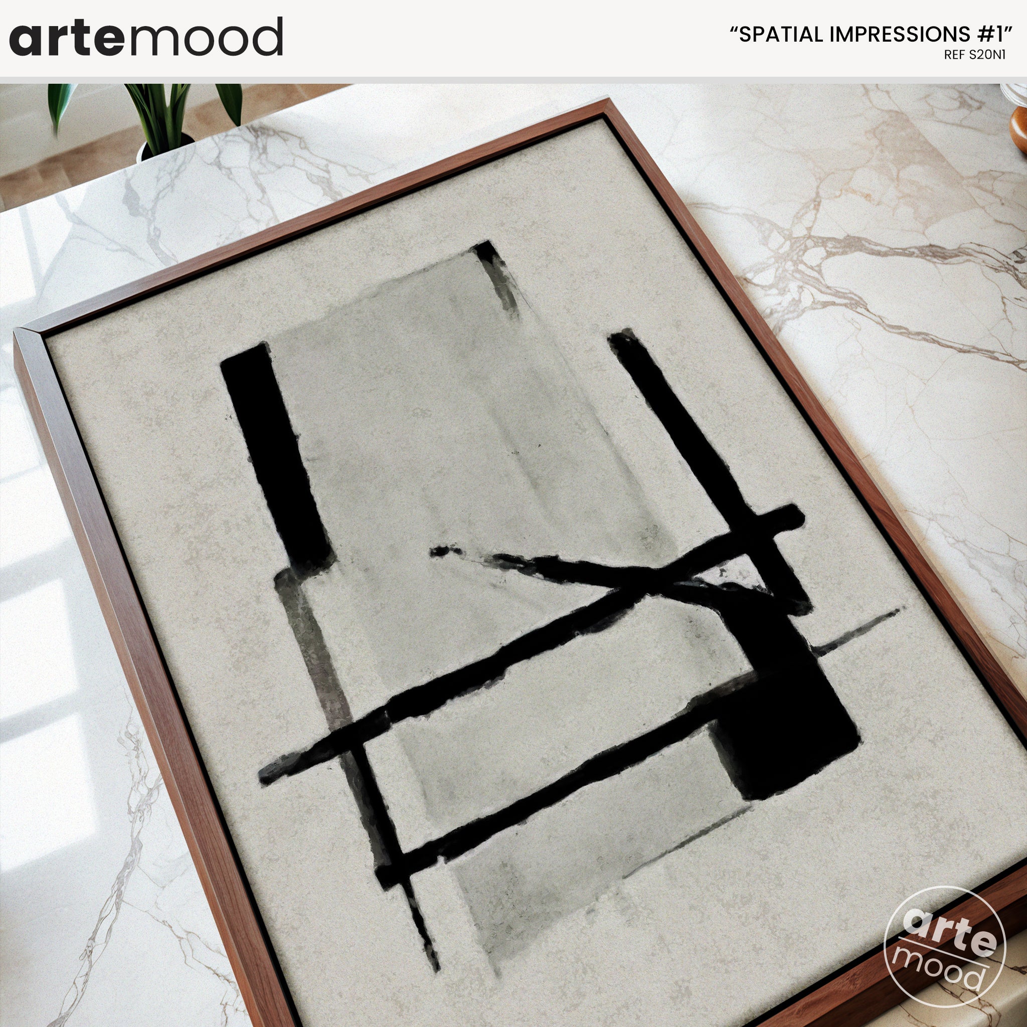 Abstract Artwork Print On Canvas - Minimalist Expressive Modern Art Print - Wall Framed Canvas