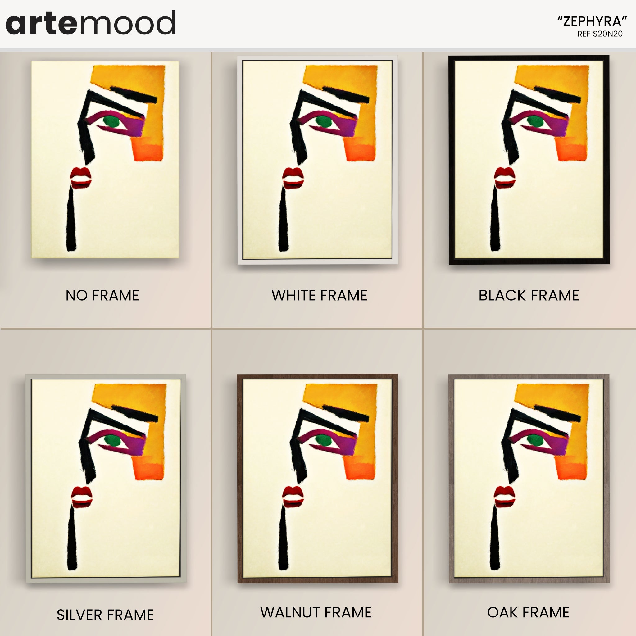 Woman Artwork Print - Portrait Minimal Art Print - Face Expressive Minimalism Art Framed Canvas