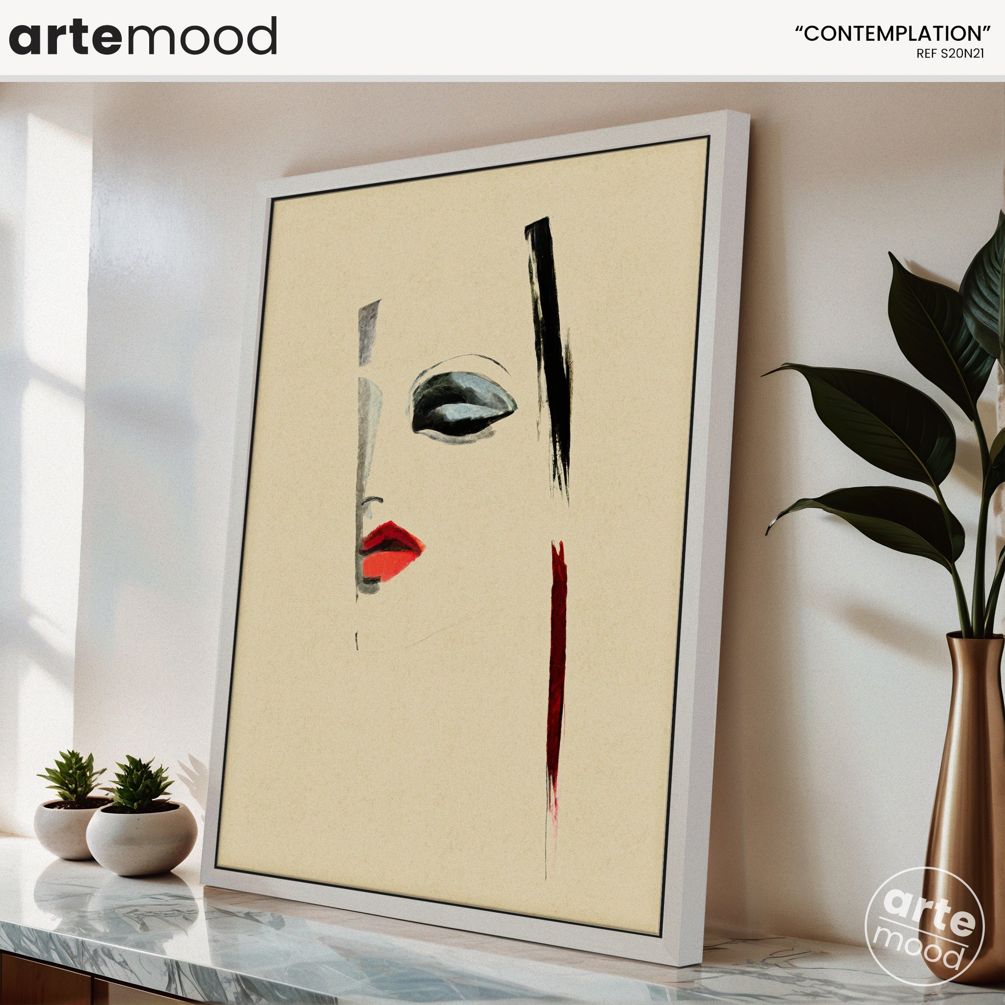 Woman Artwork Print - Portrait Art Print - Expressive Woman Portrait Minimal Wall Art