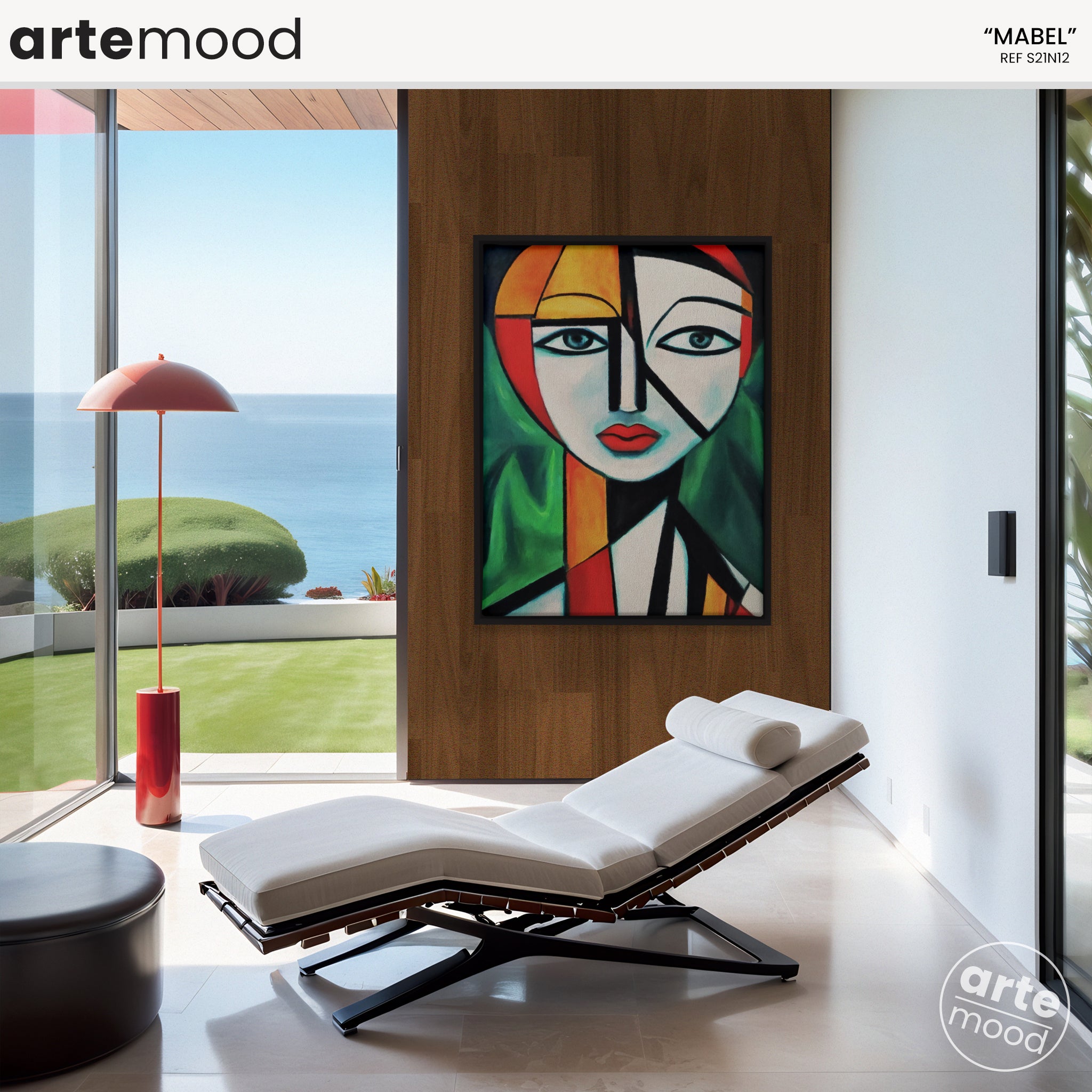 Woman Artwork Print - Expressive Face Art Print - Cubist Man, Geometric, Cool Wall Art Framed