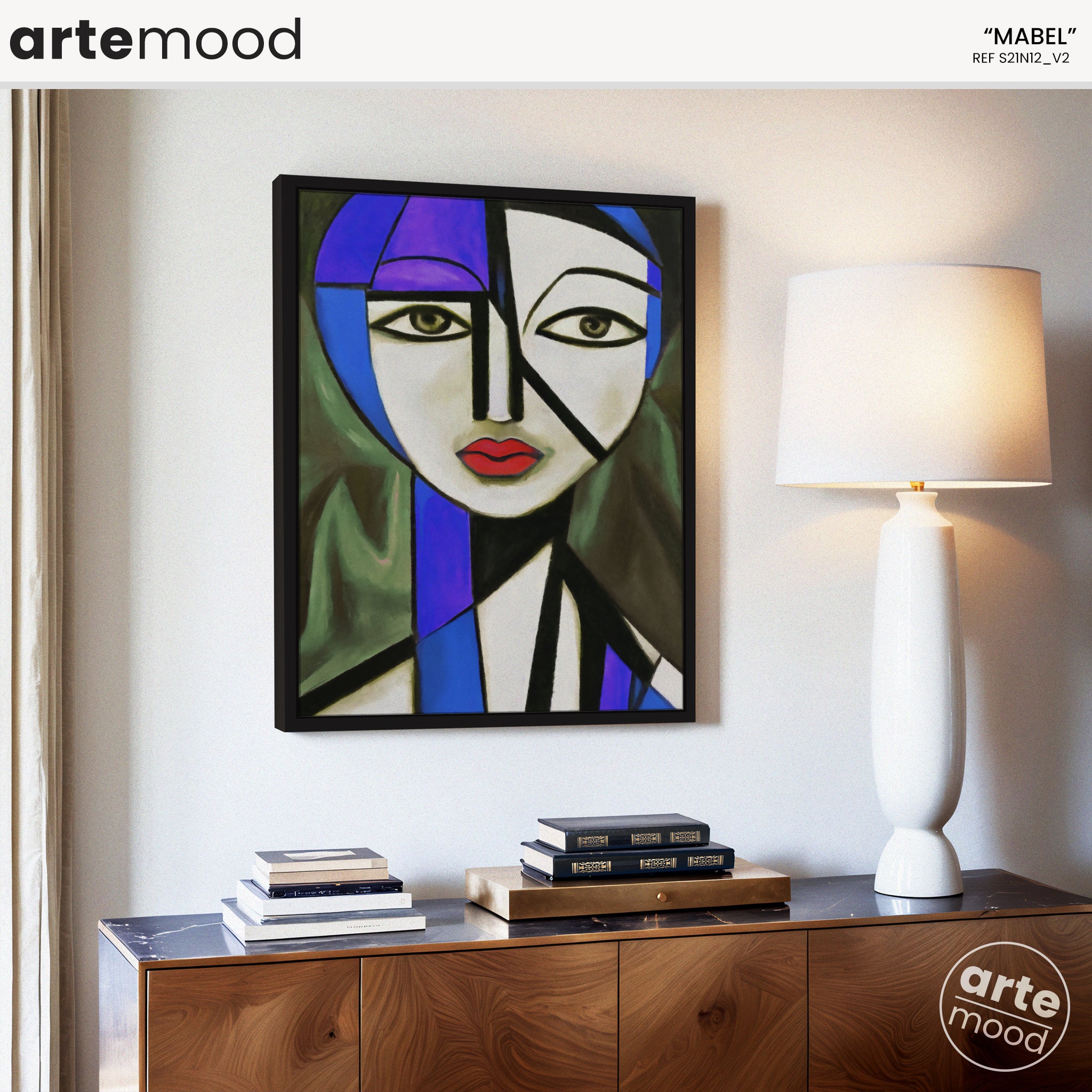 Woman Artwork Print - Picasso Inspired Art Print - Cubist Woman, Portrait, Face, Cubism, Geometric