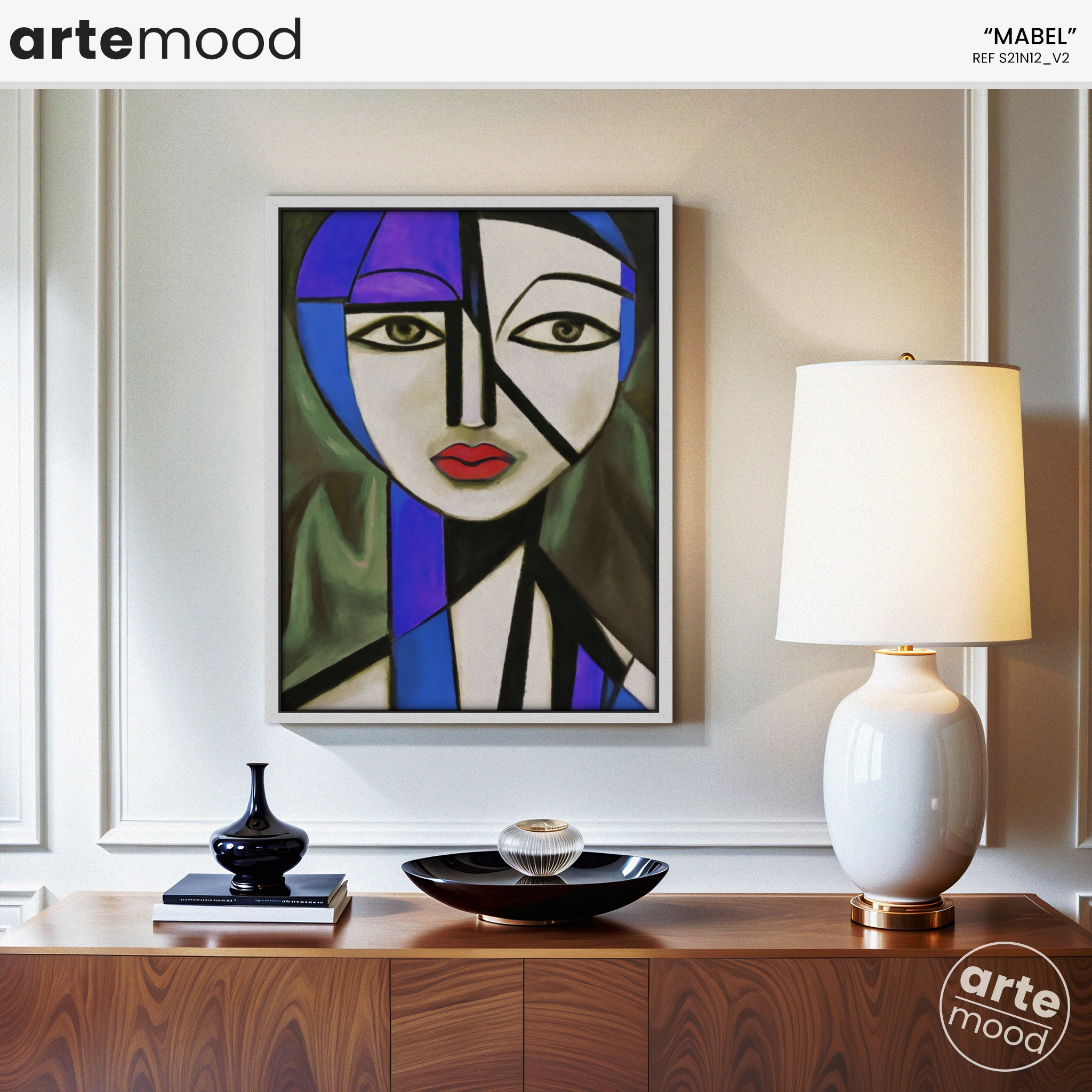 Woman Artwork Print - Picasso Inspired Art Print - Cubist Woman, Portrait, Face, Cubism, Geometric