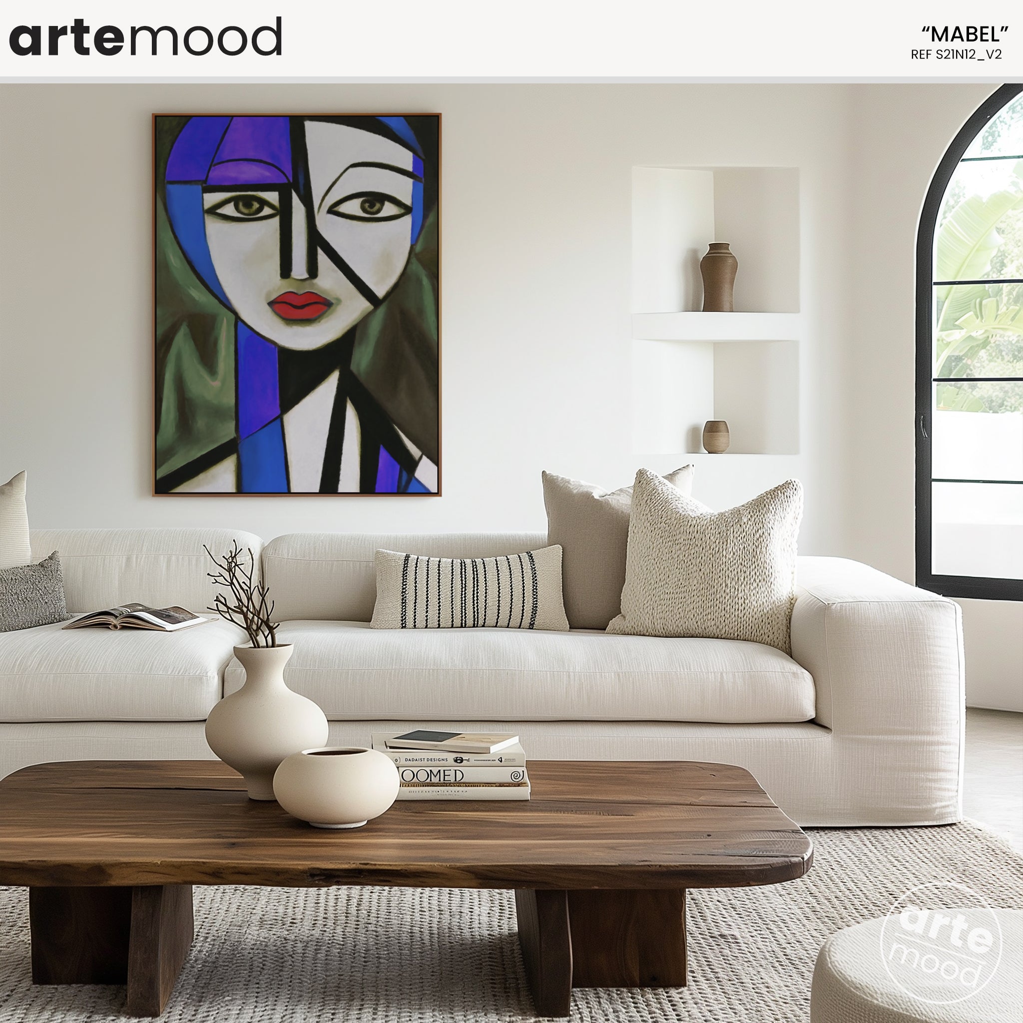 Woman Artwork Print - Picasso Inspired Art Print - Cubist Woman, Portrait, Face, Cubism, Geometric