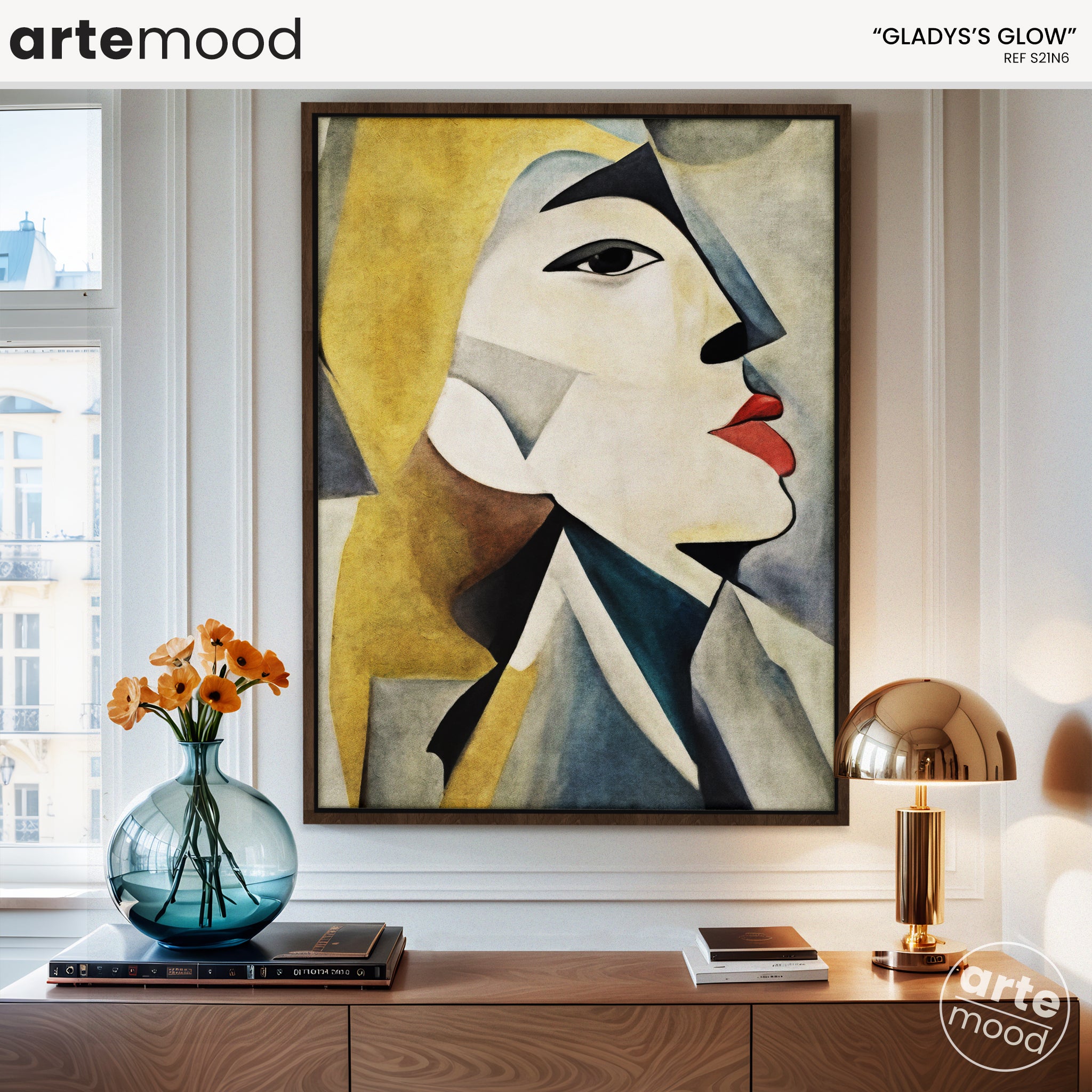 Woman Artwork Print - Picasso Inspired Art Print - Cubist Woman, Portrait, Face, Cubism, Geometric