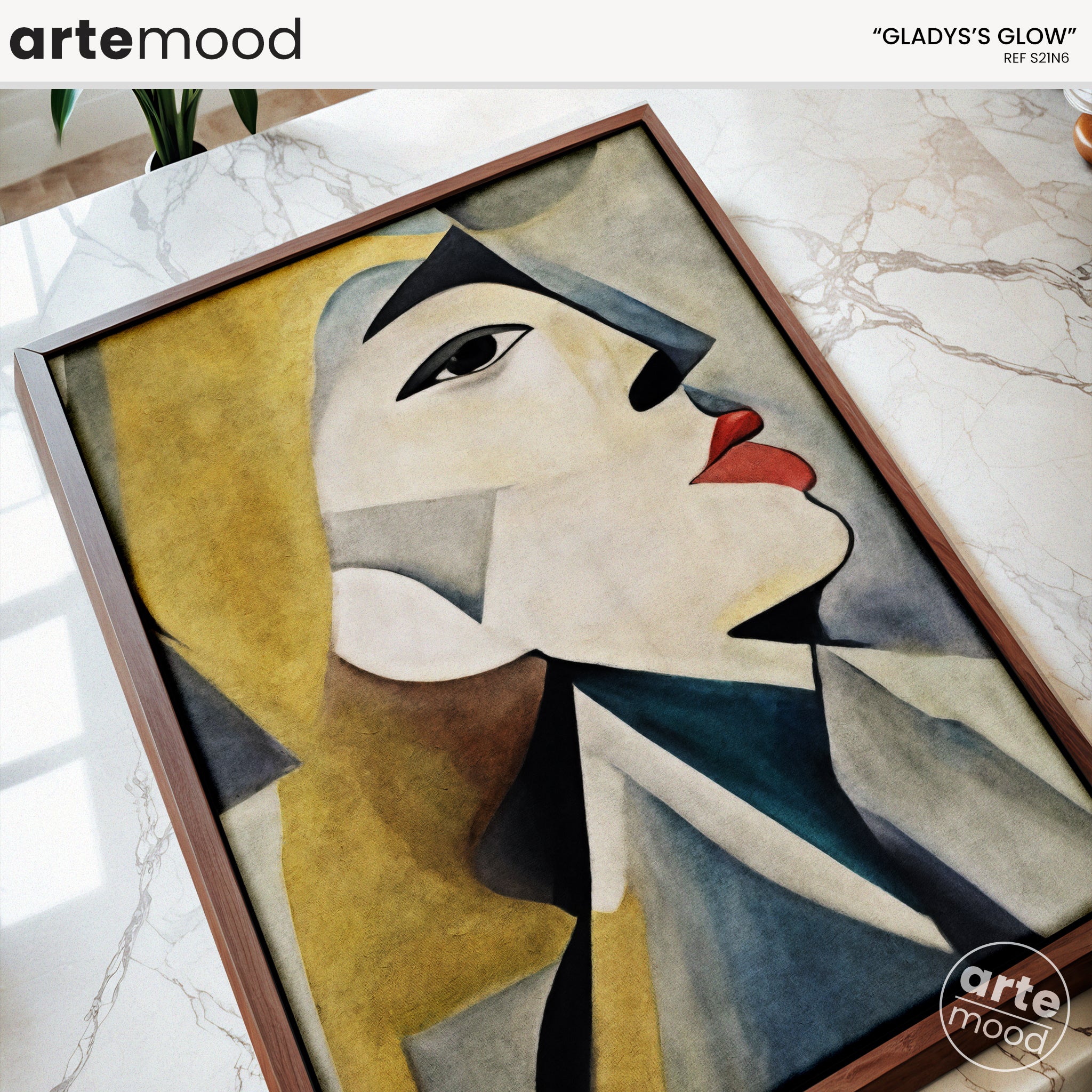 Woman Artwork Print - Picasso Inspired Art Print - Cubist Woman, Portrait, Face, Cubism, Geometric