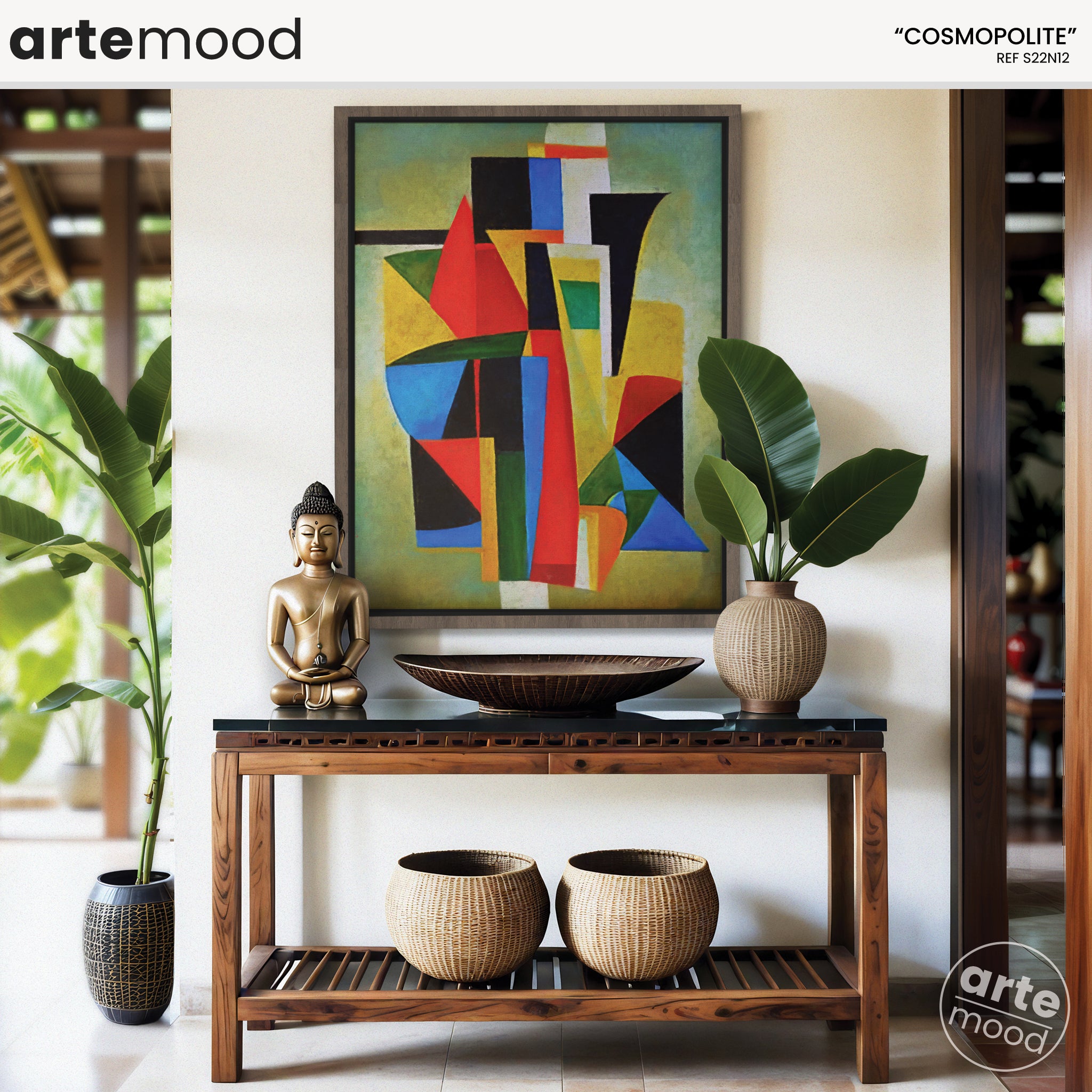 Abstract Artwork Print - Modern Art Canvas - Vibrant Color Art, Expressive, Geometric Art