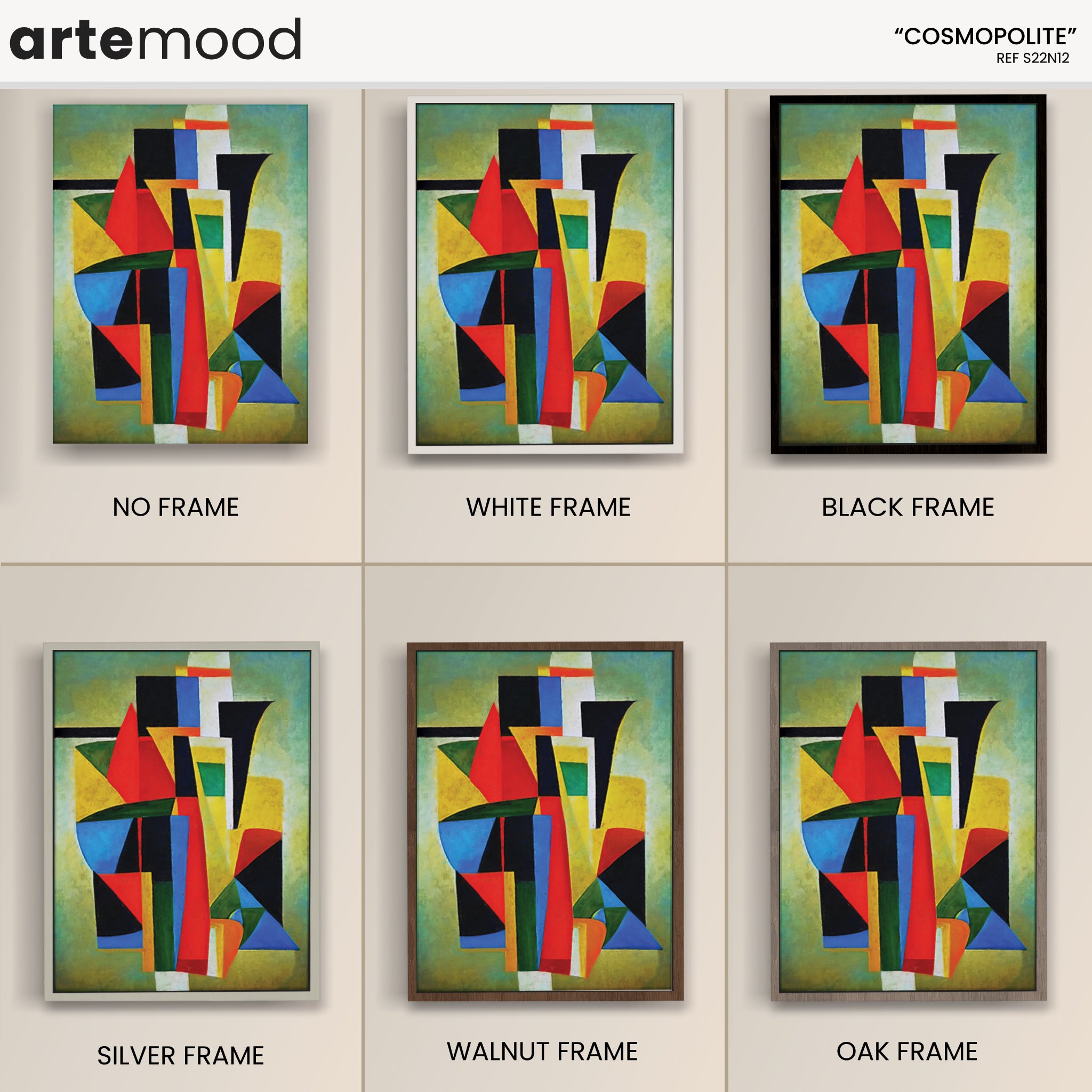 Abstract Artwork Print - Modern Art Canvas - Vibrant Color Art, Expressive, Geometric Art