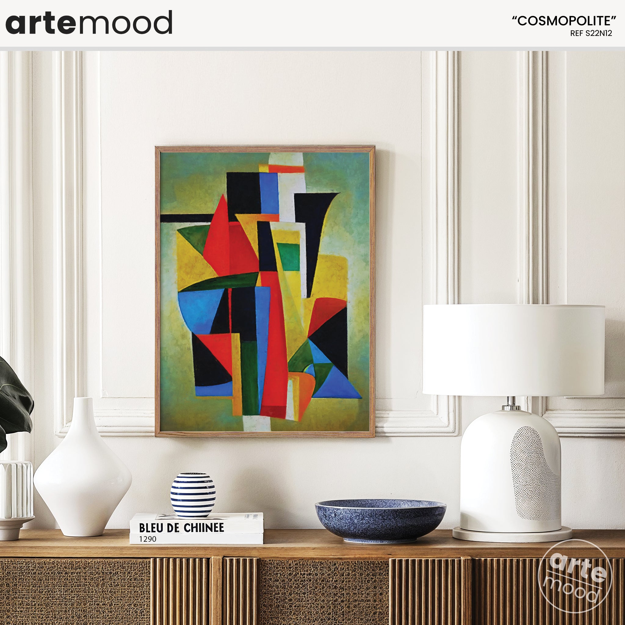 Abstract Artwork Print - Modern Art Canvas - Vibrant Color Art, Expressive, Geometric Art