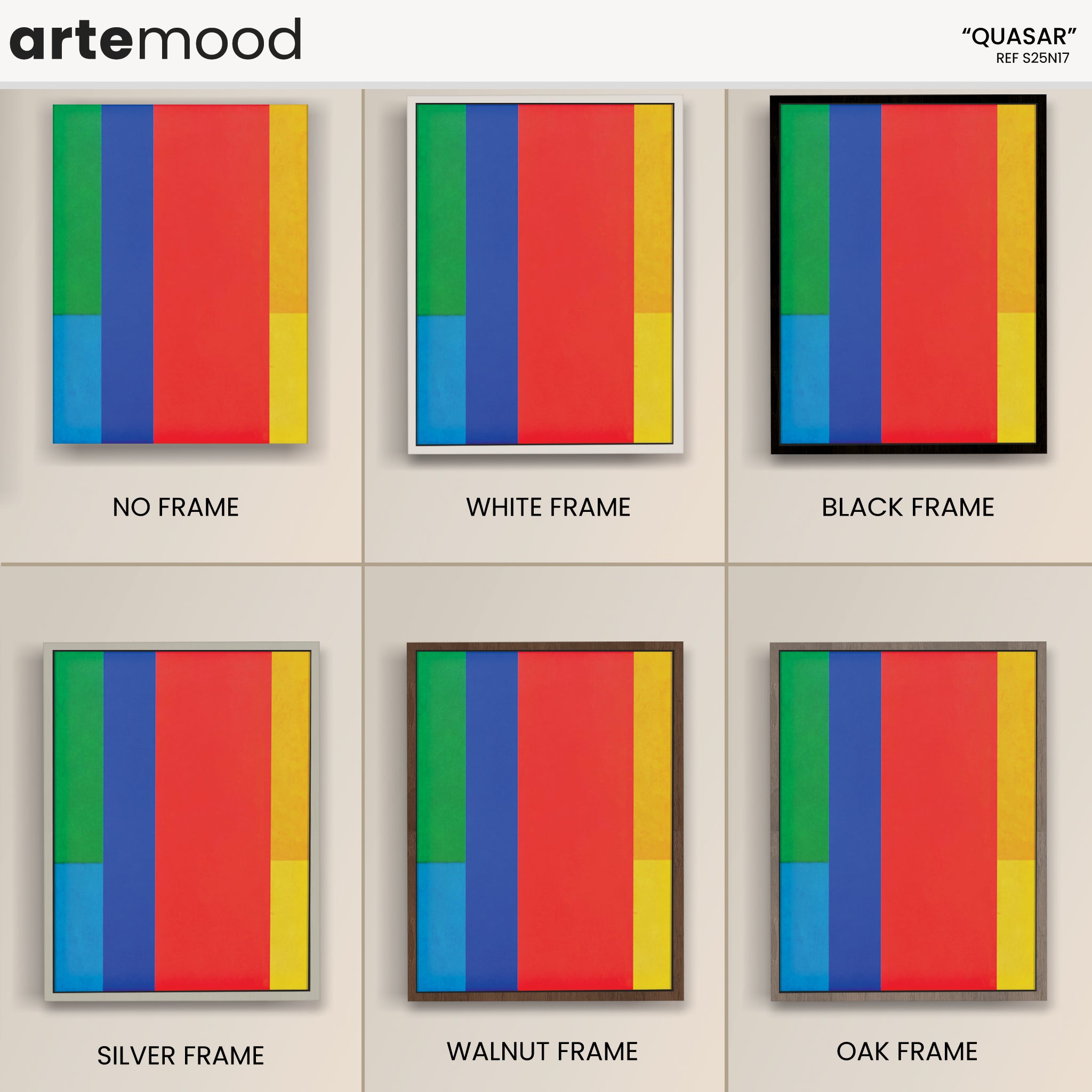 Color Field Artwork Print On Canvas - Minimalist, Vibrant, Colorful, Rainbow Art, Framed Canvas Color Block