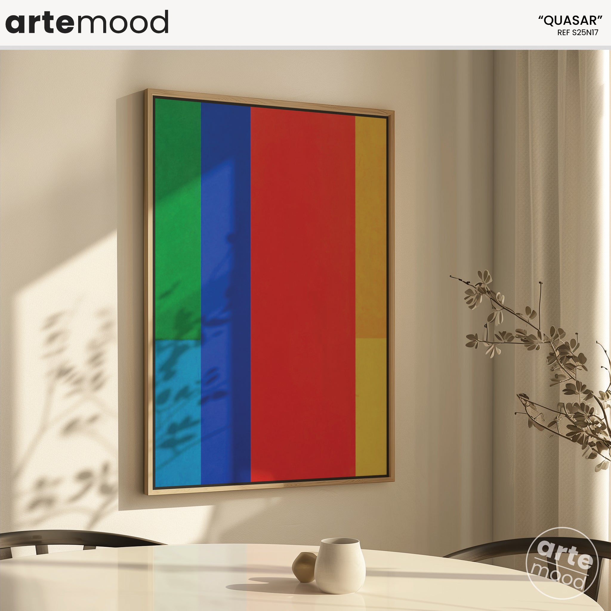 Color Field Artwork Print On Canvas - Minimalist, Vibrant, Colorful, Rainbow Art, Framed Canvas Color Block