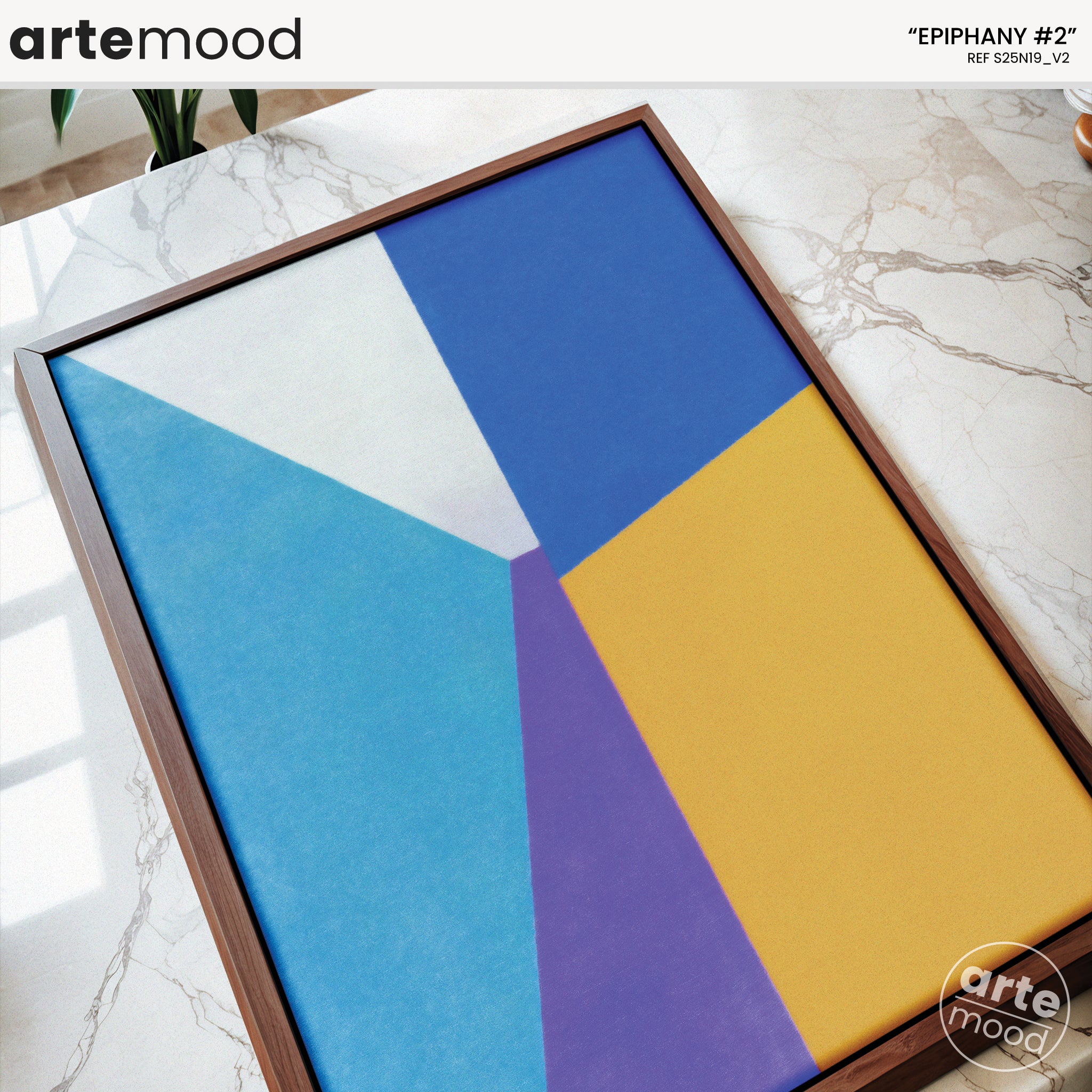 Abstract Artwork Print - Modern Art Canvas - Vibrant Color Art, Simple Forms, Geometric Art