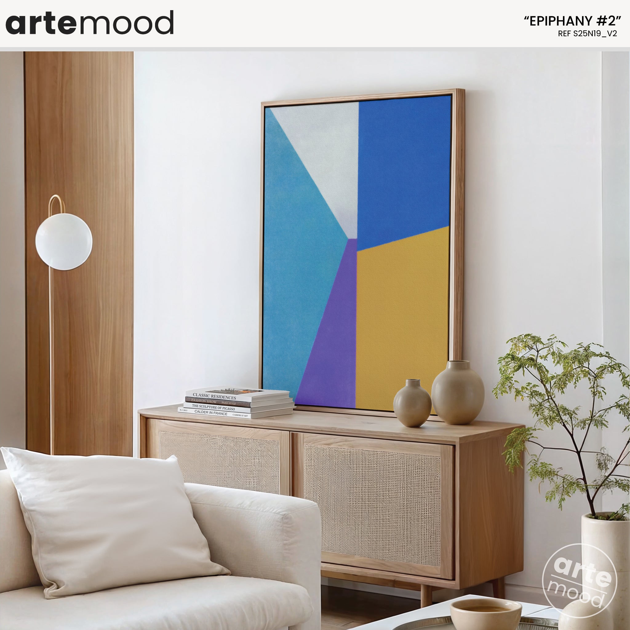 Abstract Artwork Print - Modern Art Canvas - Vibrant Color Art, Simple Forms, Geometric Art