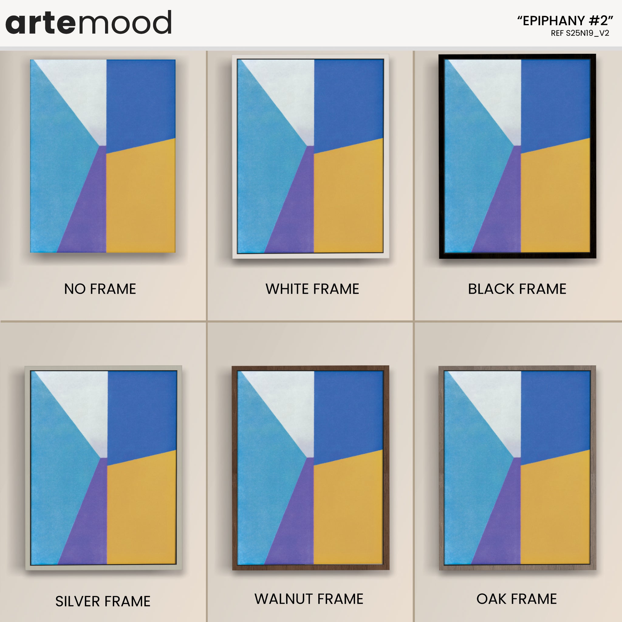 Abstract Artwork Print - Modern Art Canvas - Vibrant Color Art, Simple Forms, Geometric Art