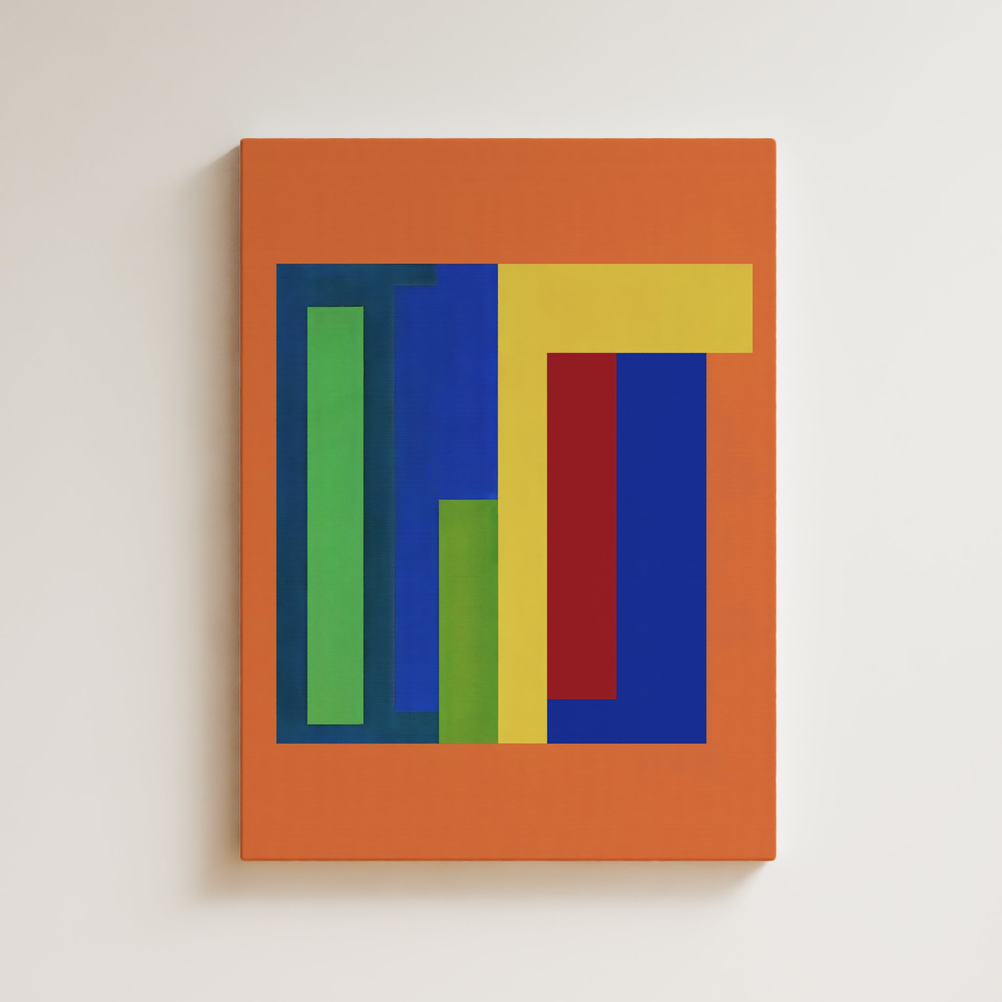 Abstract Artwork Print - Modern Art Canvas - Vibrant Color, Geometric Minimal Art