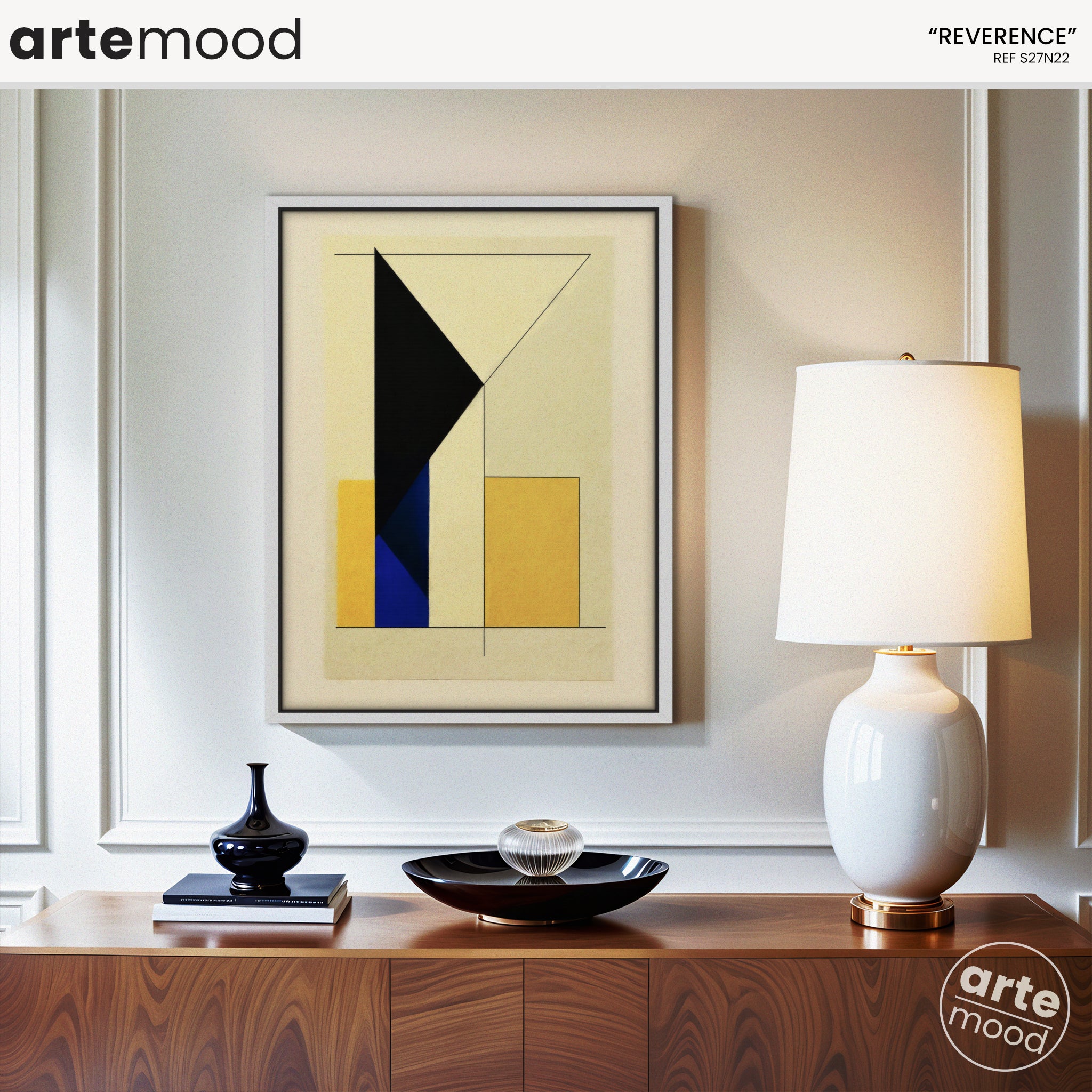 Abstract Artwork Print - Modern Art Canvas - Logical, Precise Line, Architectural, Geometric Art