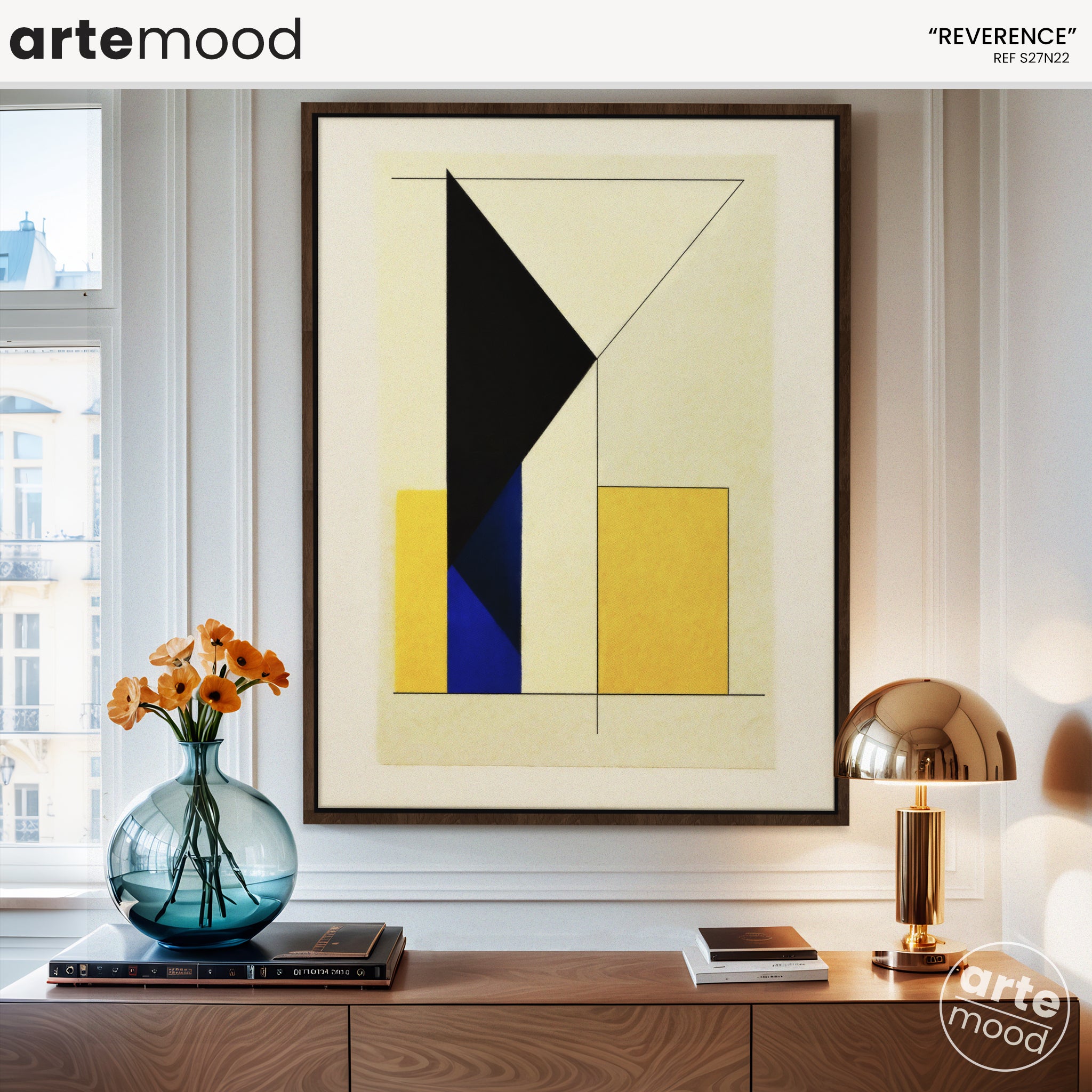 Abstract Artwork Print - Modern Art Canvas - Logical, Precise Line, Architectural, Geometric Art