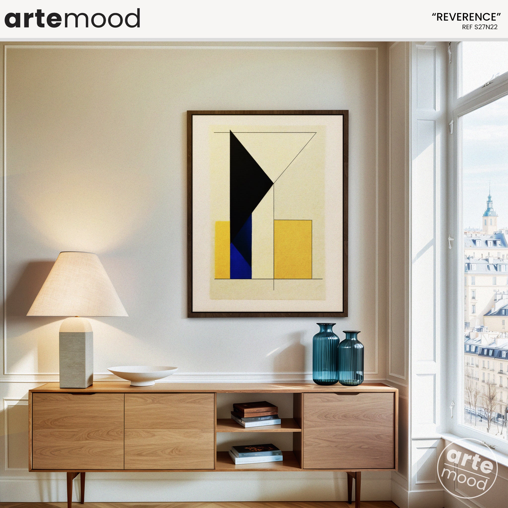 Abstract Artwork Print - Modern Art Canvas - Logical, Precise Line, Architectural, Geometric Art