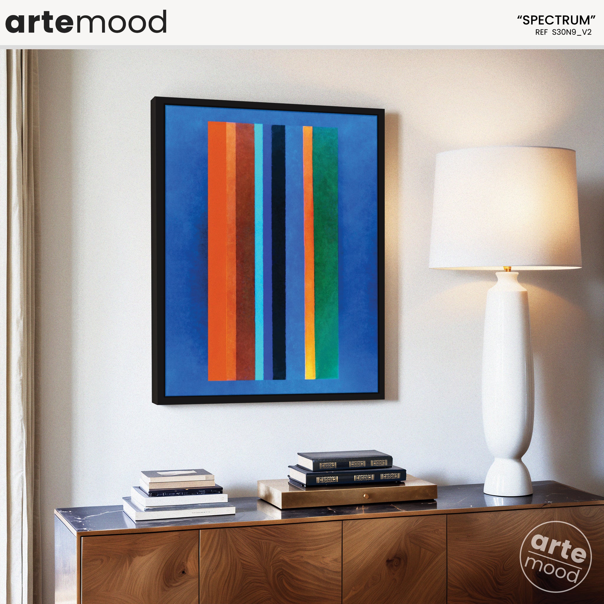 Abstract Artwork Print - Modern Art Canvas - Vibrant Color Art, Expressive, Color Lines, Rectangles, Happy