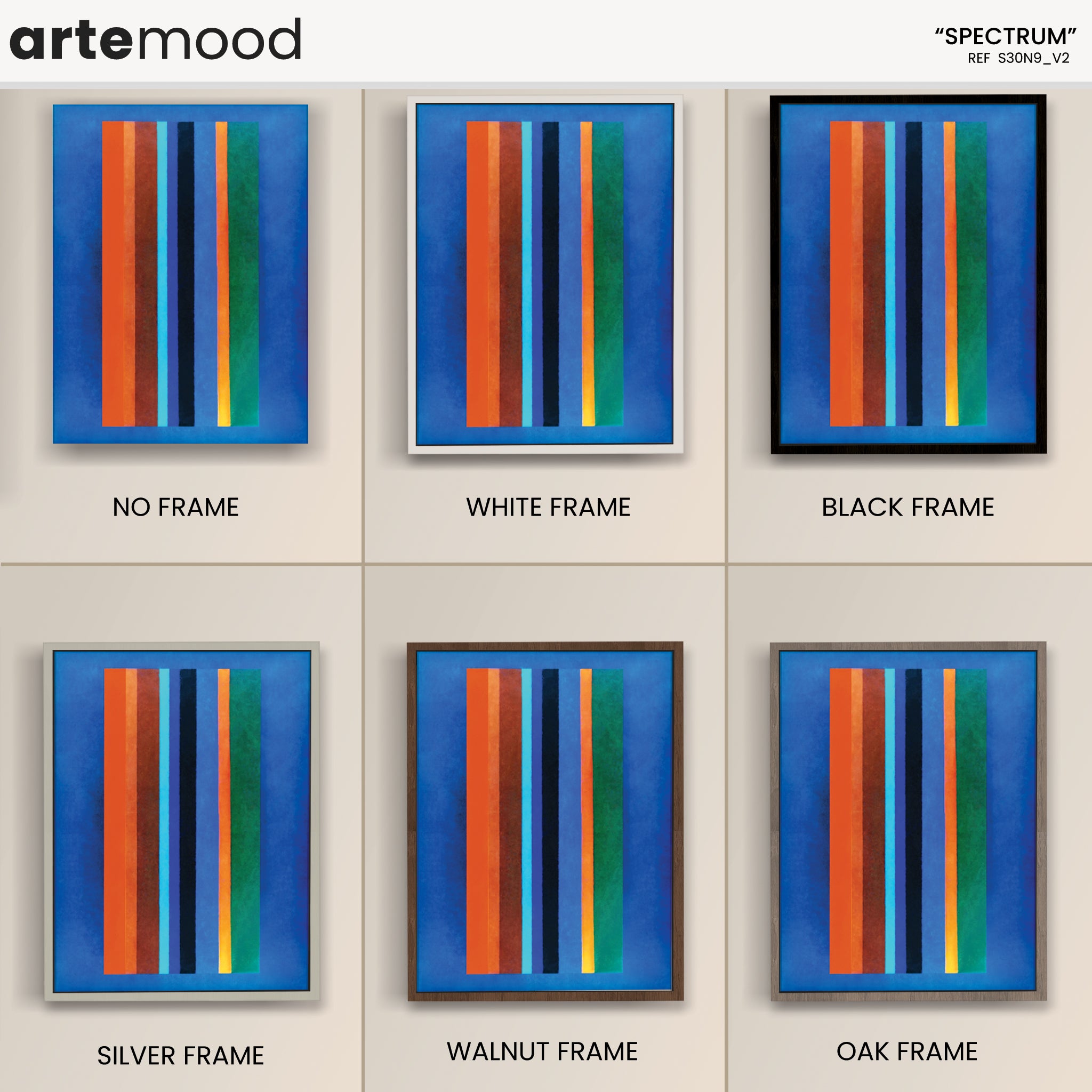 Abstract Artwork Print - Modern Art Canvas - Vibrant Color Art, Expressive, Color Lines, Rectangles, Happy