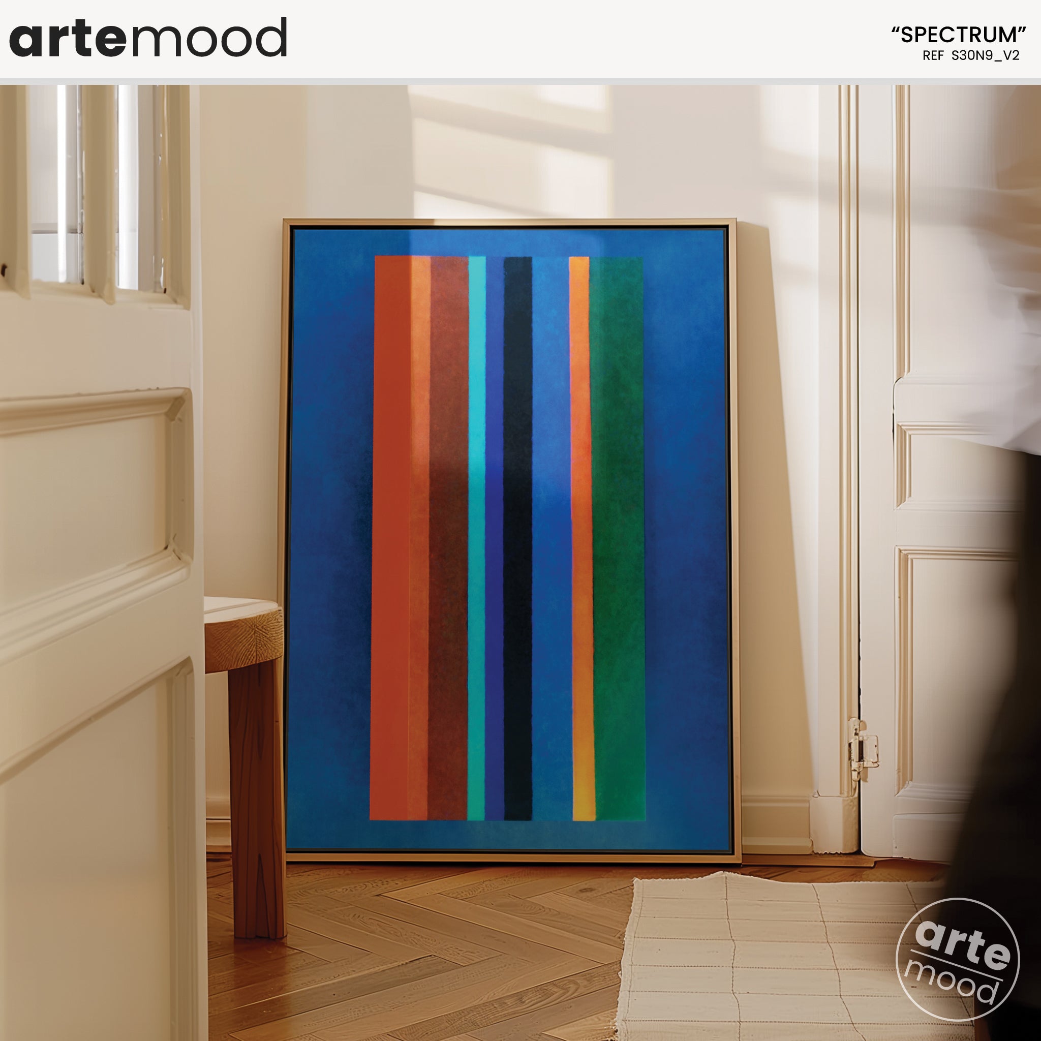 Abstract Artwork Print - Modern Art Canvas - Vibrant Color Art, Expressive, Color Lines, Rectangles, Happy