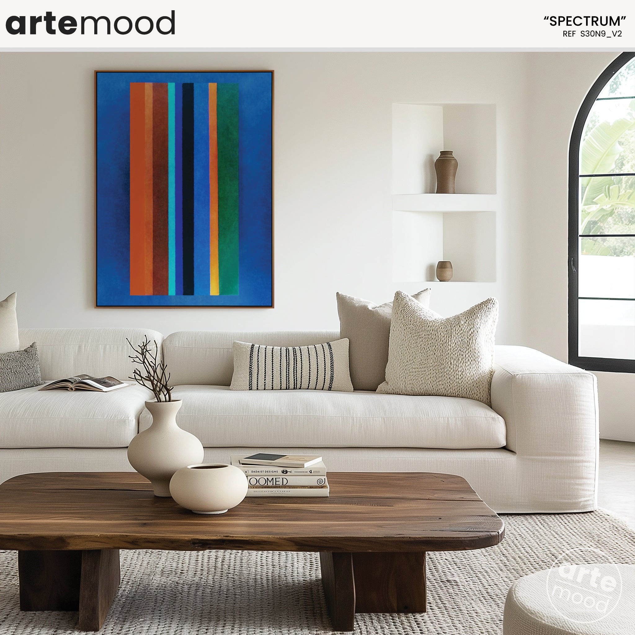 Abstract Artwork Print - Modern Art Canvas - Vibrant Color Art, Expressive, Color Lines, Rectangles, Happy