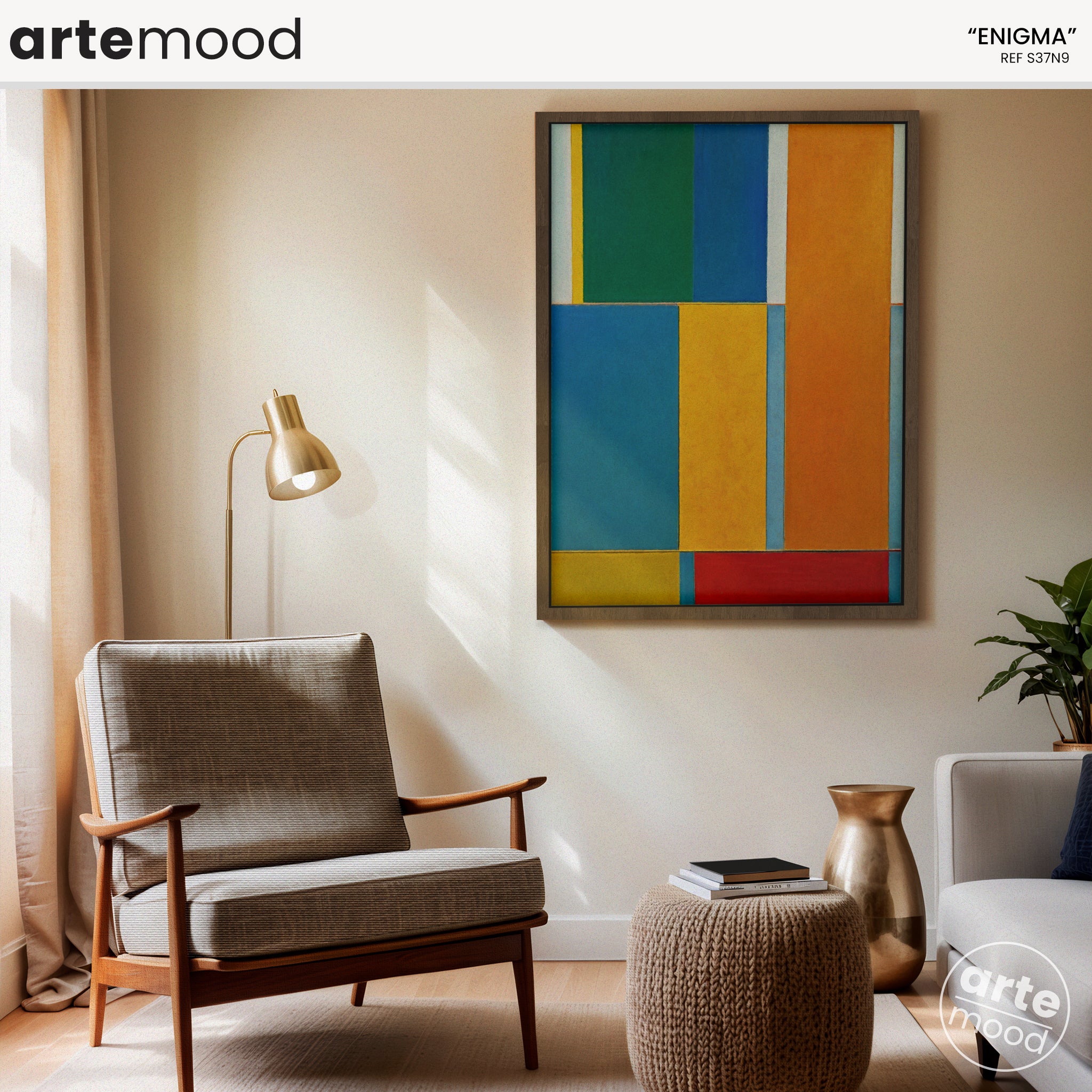 Abstract Artwork Print - Modern Art Canvas - Vibrant Color Art, Expressive, Geometric Art