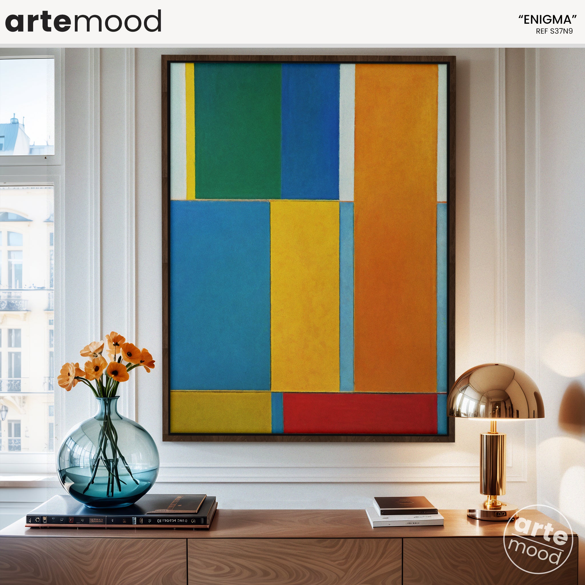 Abstract Artwork Print - Modern Art Canvas - Vibrant Color Art, Expressive, Geometric Art