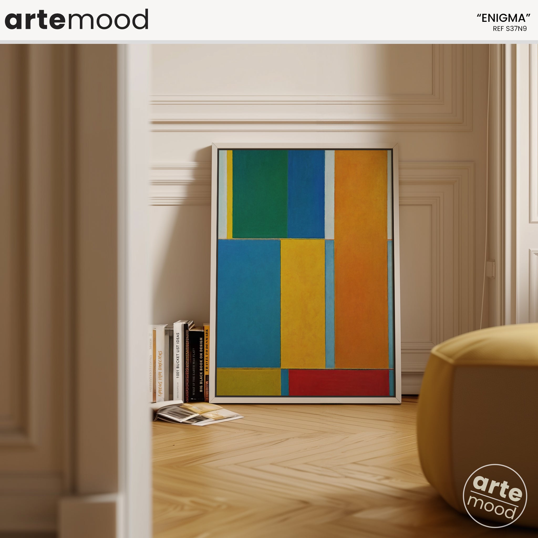 Abstract Artwork Print - Modern Art Canvas - Vibrant Color Art, Expressive, Geometric Art