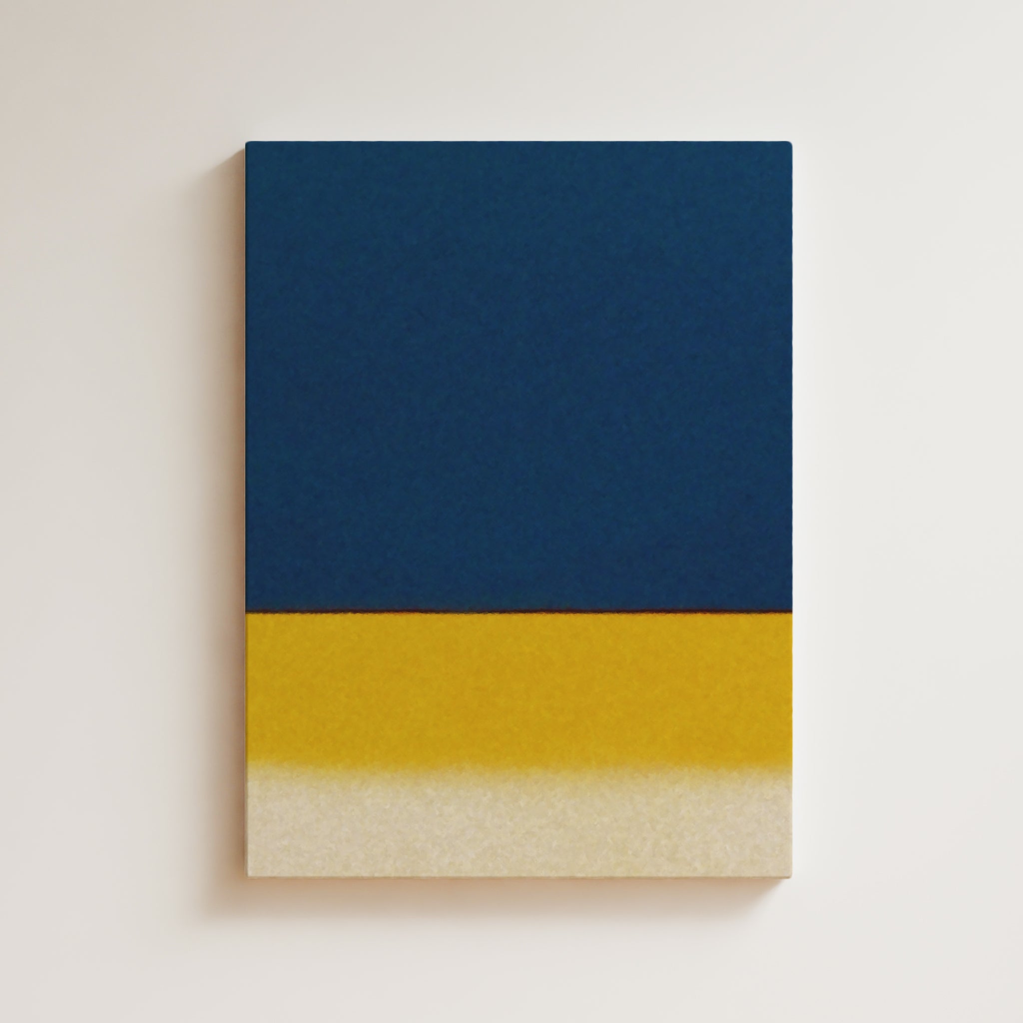 Color Field Artwork Print On Canvas - Minimalist, Blue, Yellow, White, Vibrant Art, Golden Wall Framed