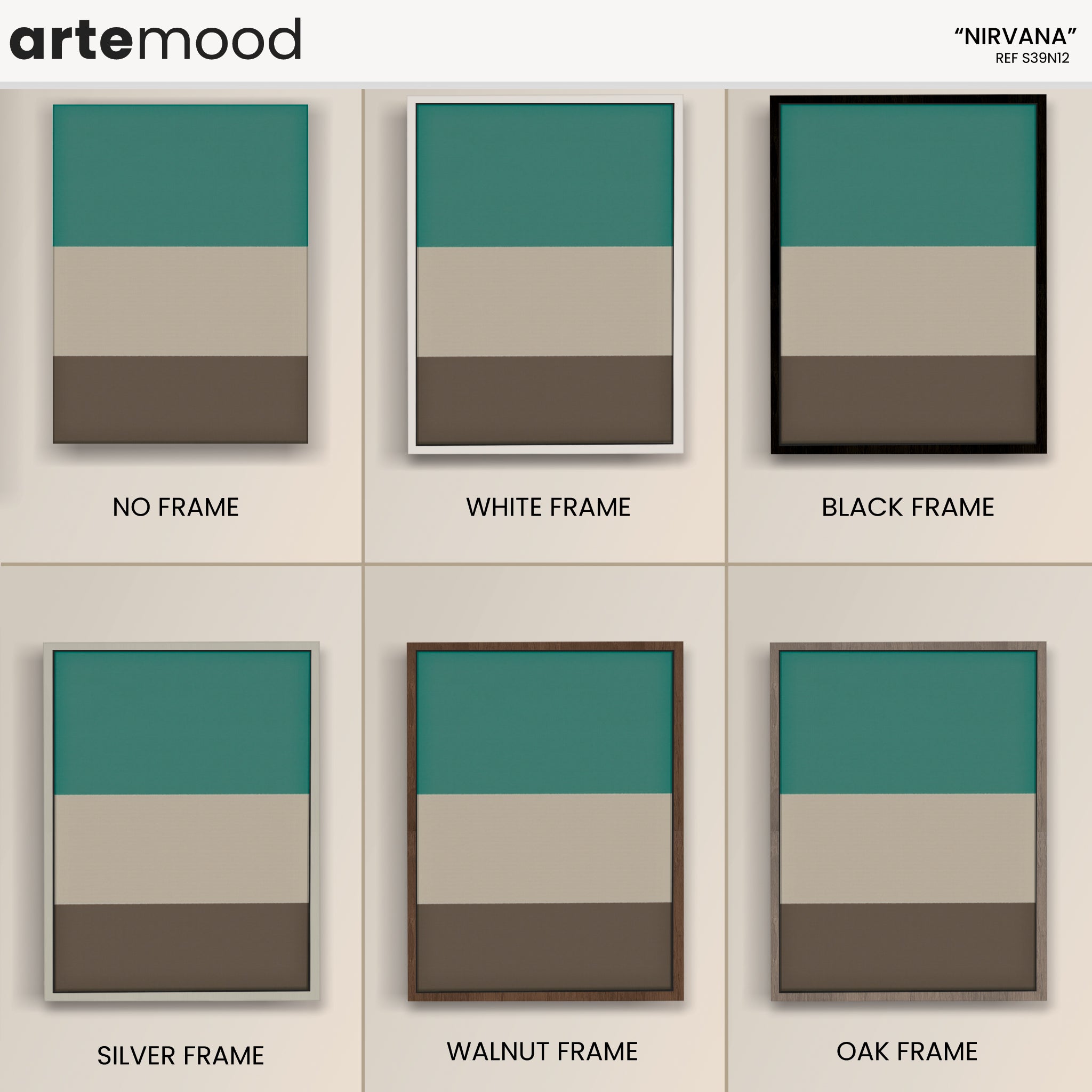 Color Field Artwork Print On Canvas - Minimalist, Zen,Green, Beige, Brown, Pastel, Calm, Nature