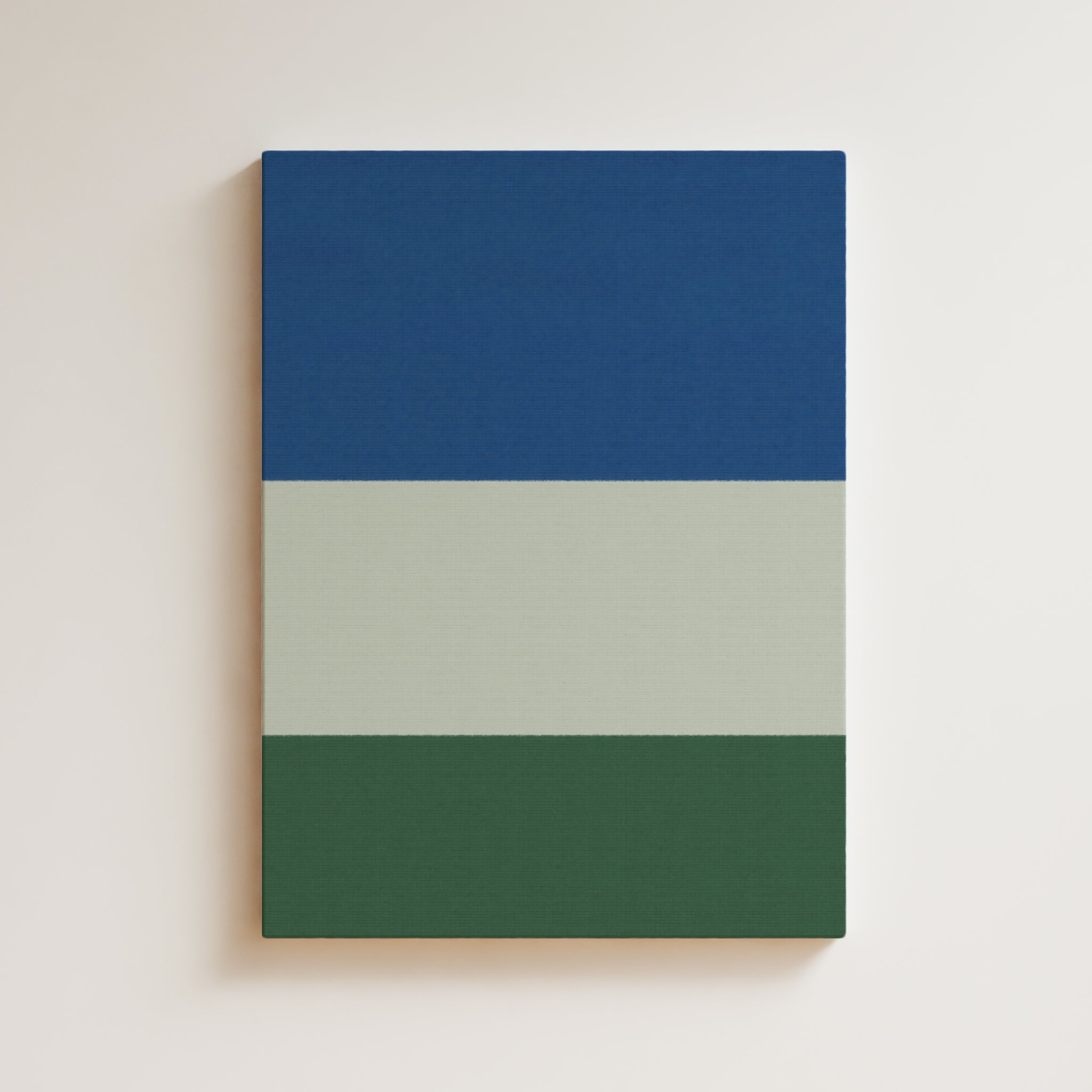 Color Field Artwork Print On Canvas - Minimalist, Zen, Blue, White, Green, Rothko Style Wall Art Decor