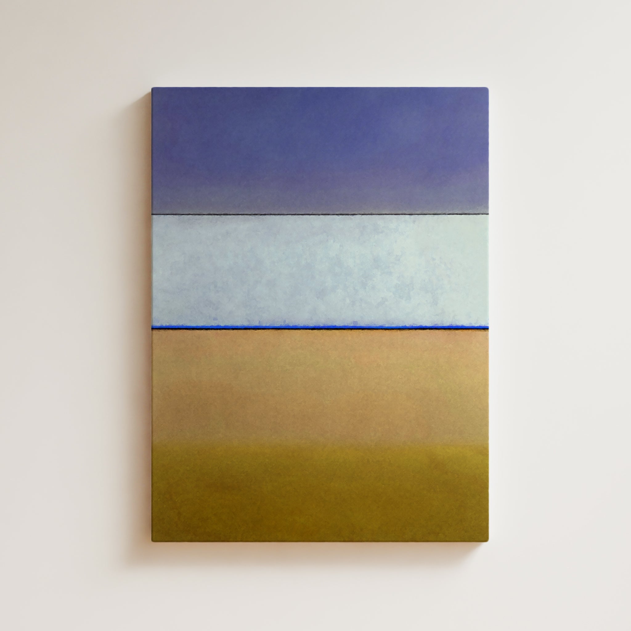 Color Field Artwork Print On Canvas - Minimalist, Zen, Violet, White, Yellow, Stunning