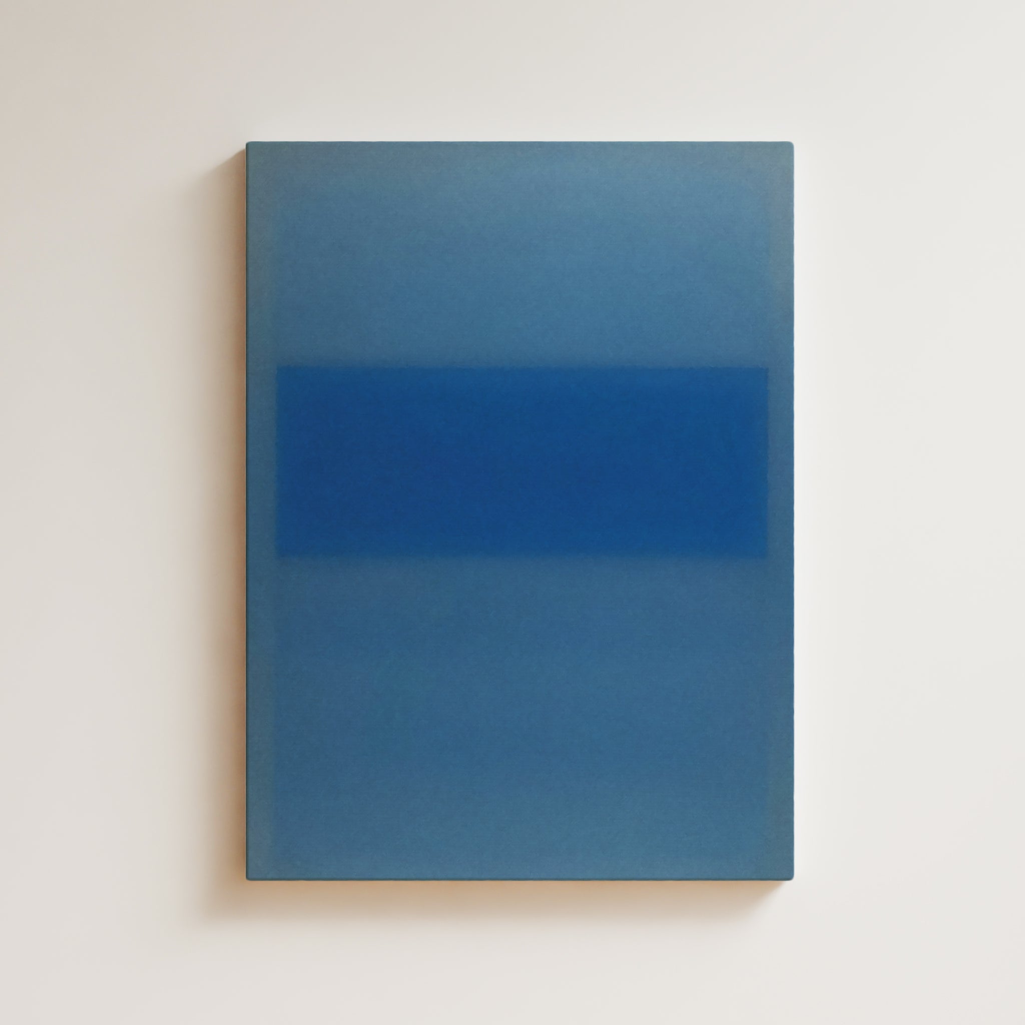 Color Field Artwork Print On Canvas - Minimalist, Zen, Blue Color Tones, Rothko Inspired Wall Art